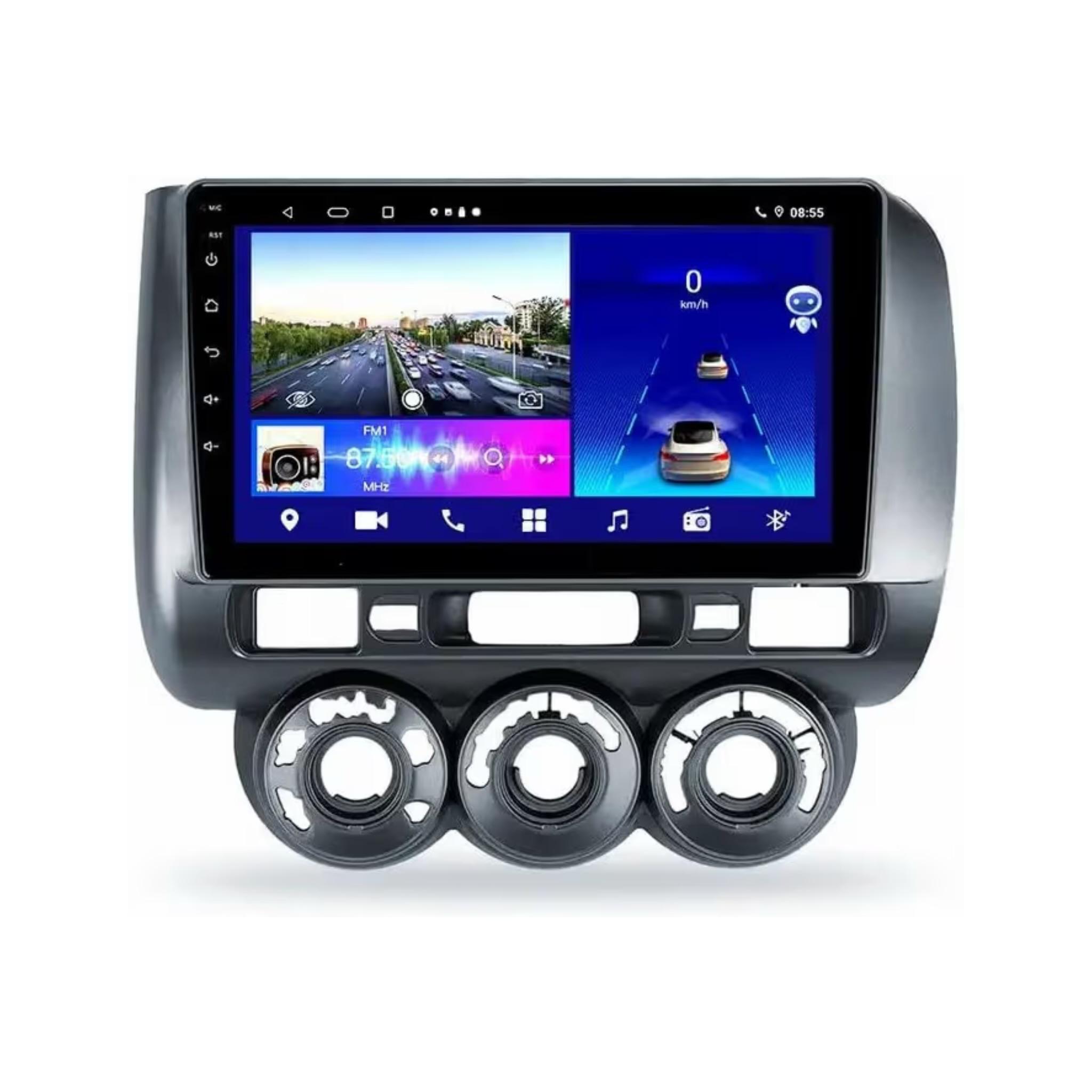 Android Car Stereo for Honda Jazz/City 2002-2007 9 Inch IPS.QLED Touch Screen with AHD Camera Included