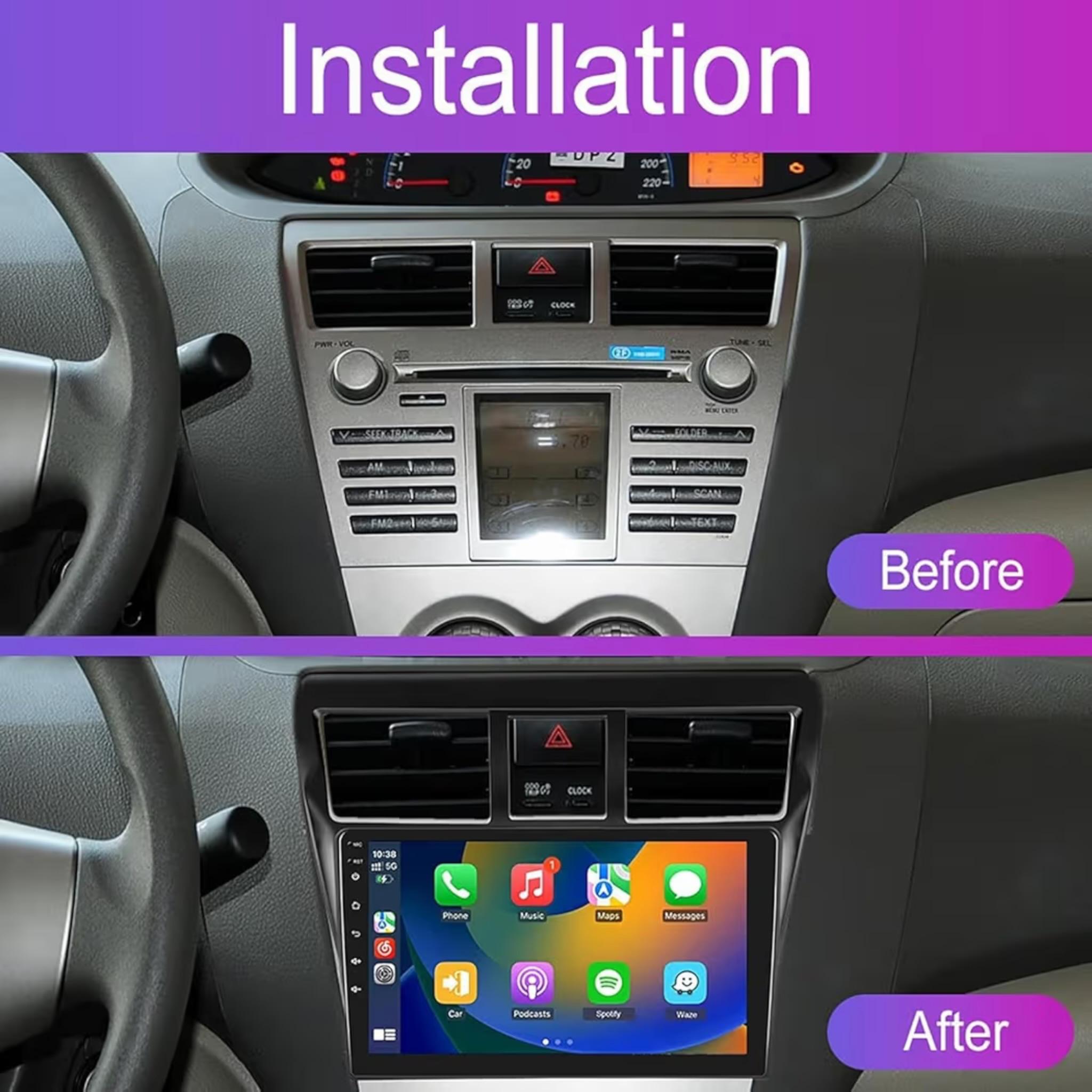 Android Car Stereo for Toyota VIOS Yaris 2007-2012 9 Inch IPS.QLED Touch Screen with AHD Camera Included - Image 3