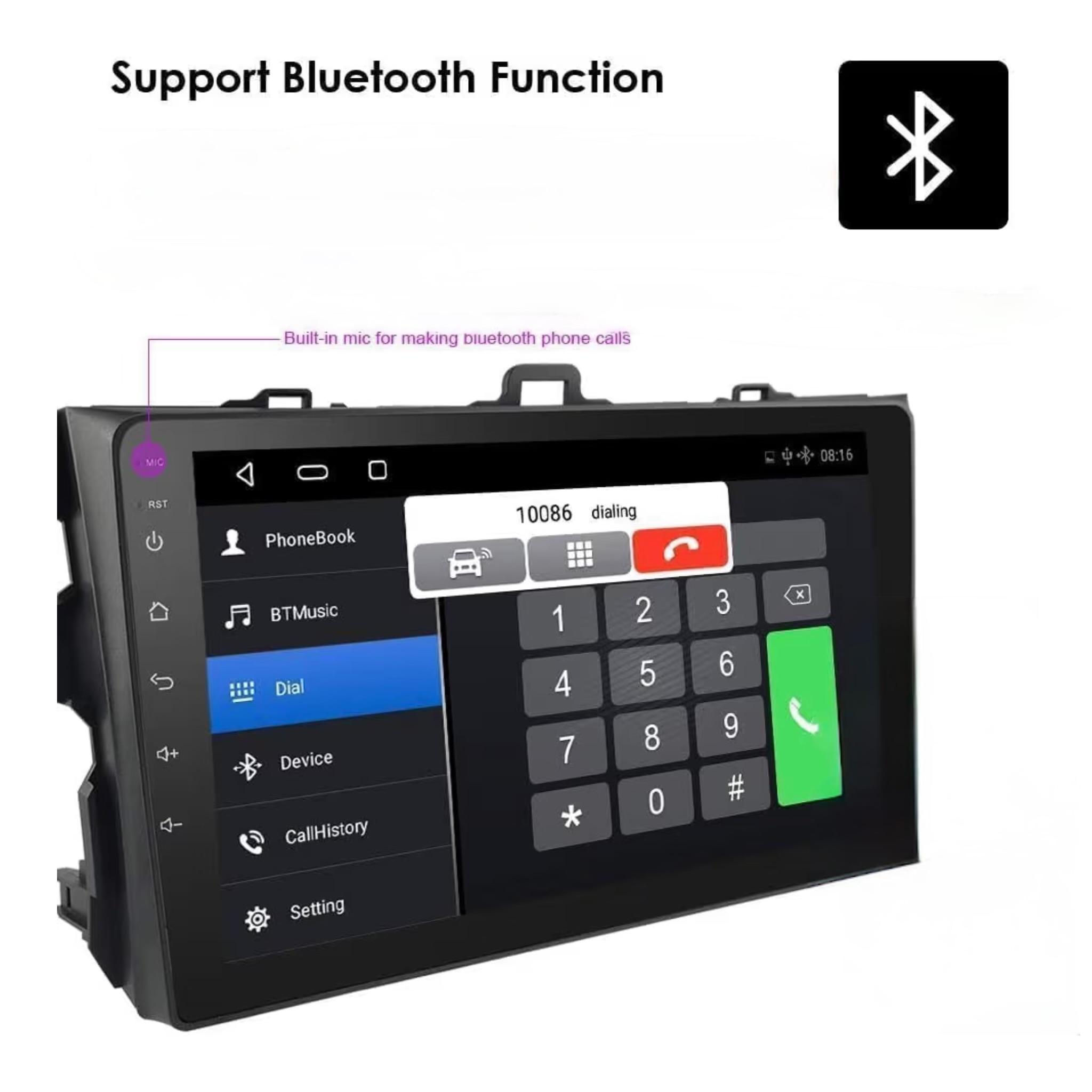 Android Car Stereo for Toyota Corolla 2007-2011 9 Inch IPS.QLED Touch Screen with AHD Camera Included - Image 3