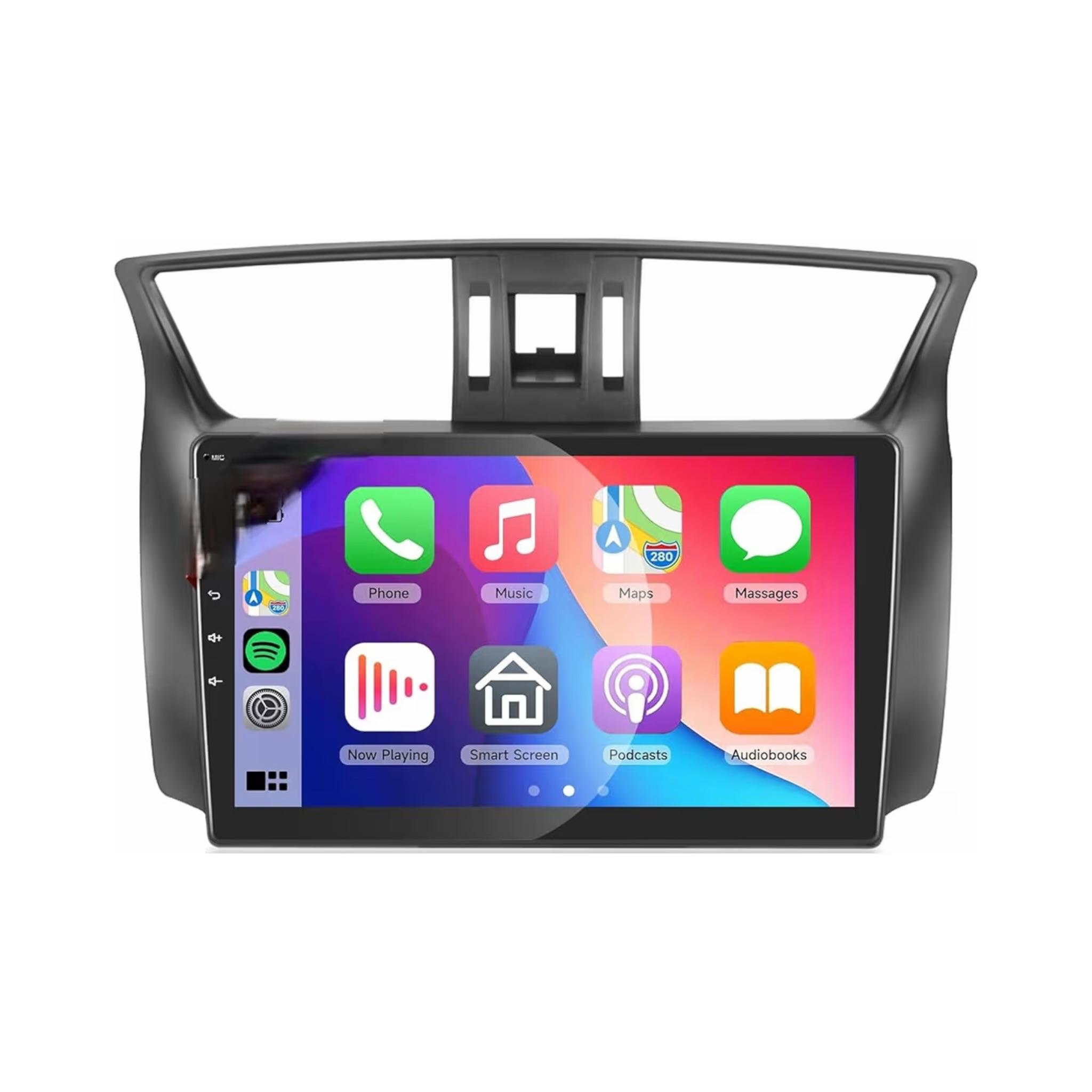 Android Car Stereo for Nissan Sentra 2012-2015 10 Inch IPS.QLED Touch Screen with AHD Camera Included