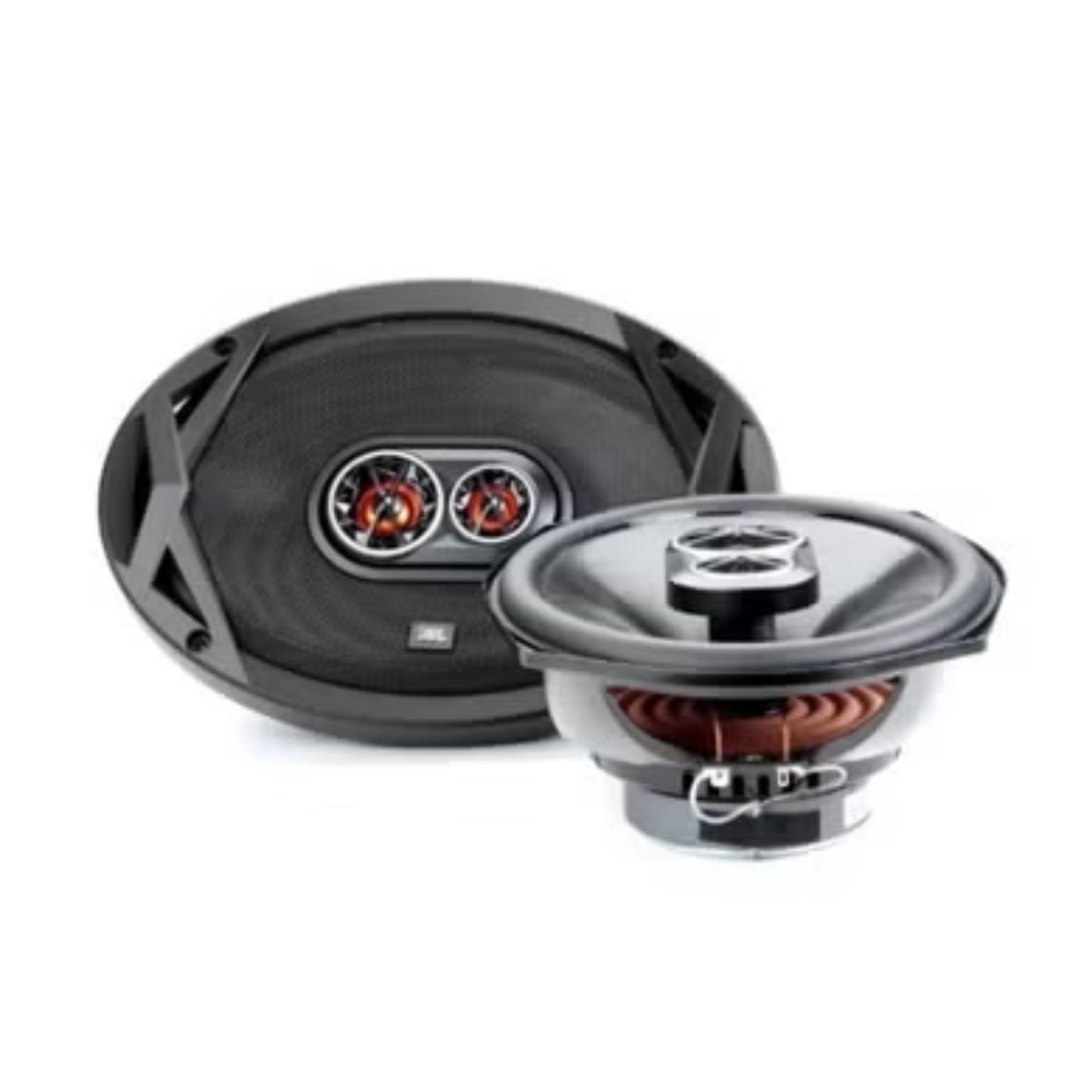Coaxial Car Audio Stereo Speakers Club 9630 Club Series 3-Way UV-Resistant Polypropylene Woofers Grilles 