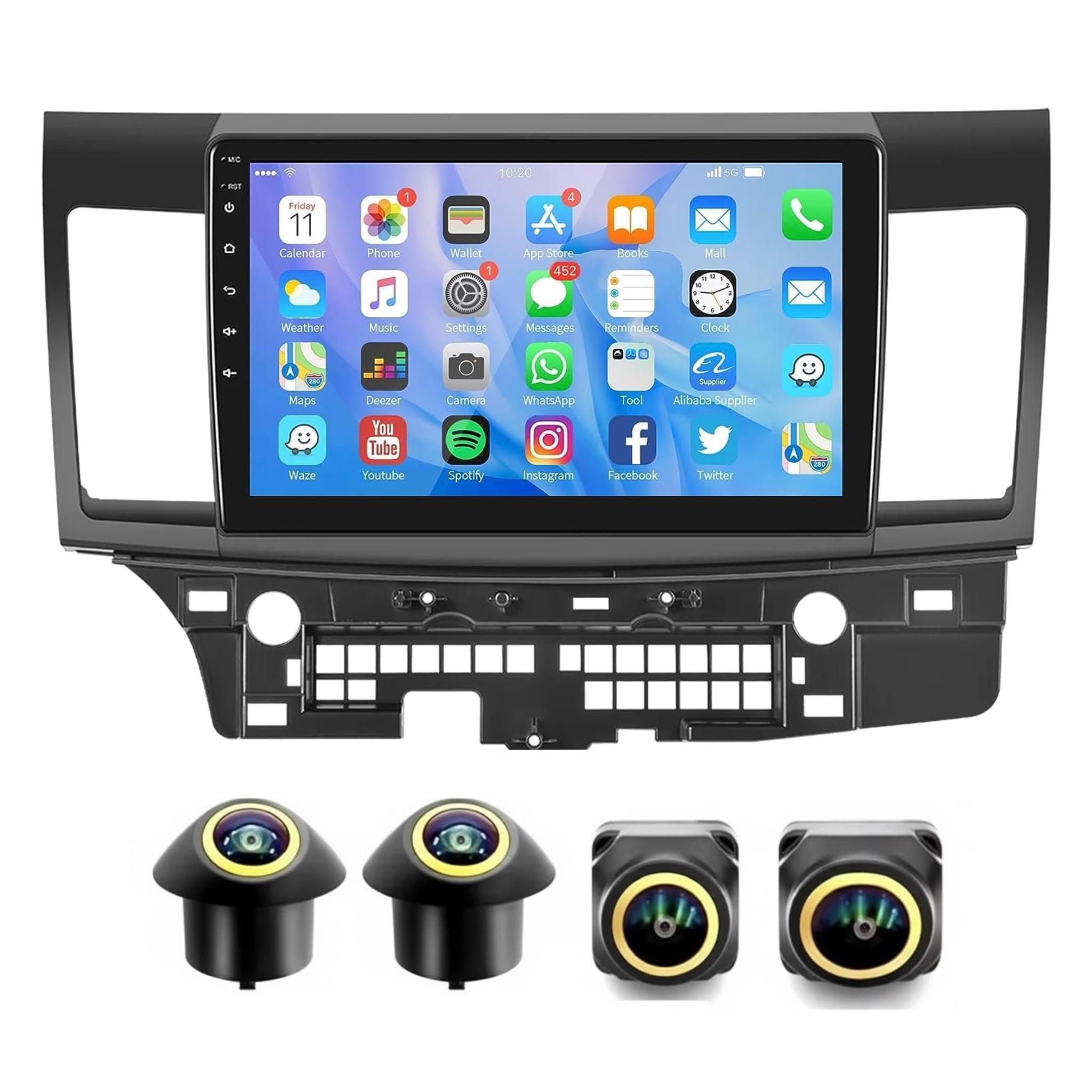 Android Car Stereo for Mitsubishi Lancer 2007-2017 10 Inch IPS.QLED Touch Screen with AHD Camera Included - Image 2