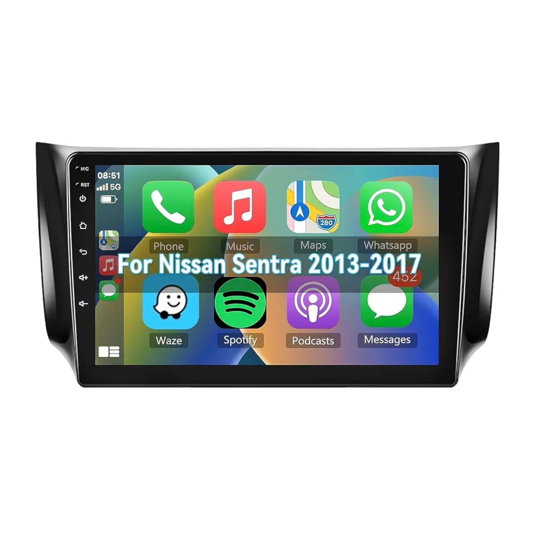 Android Car Stereo for Nissan Sentra 2013-2017 10 Inch IPS.QLED Touch Screen with AHD Camera Included