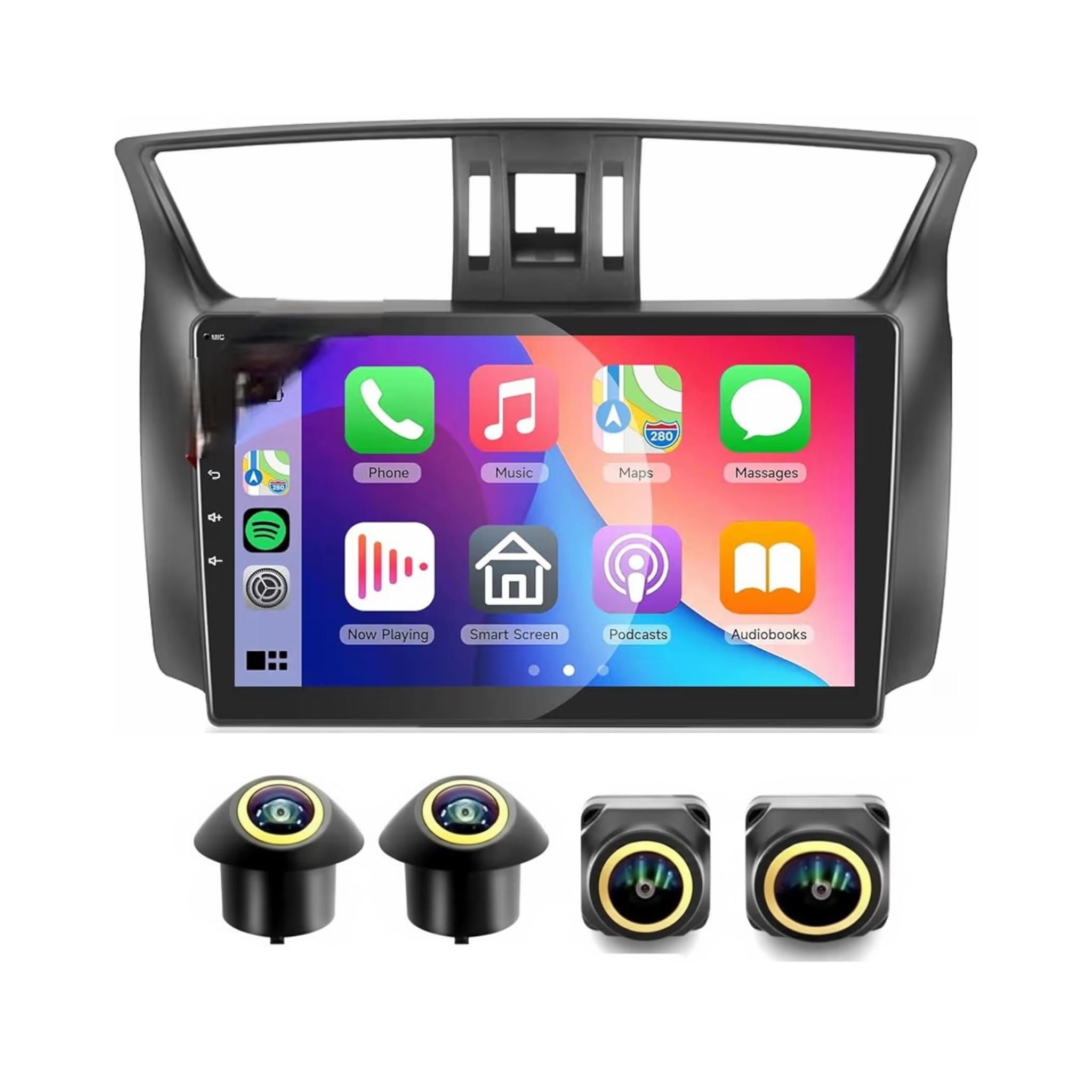 Android Car Stereo for Nissan Sentra 2012-2015 10 Inch IPS.QLED Touch Screen with AHD Camera Included - Image 2
