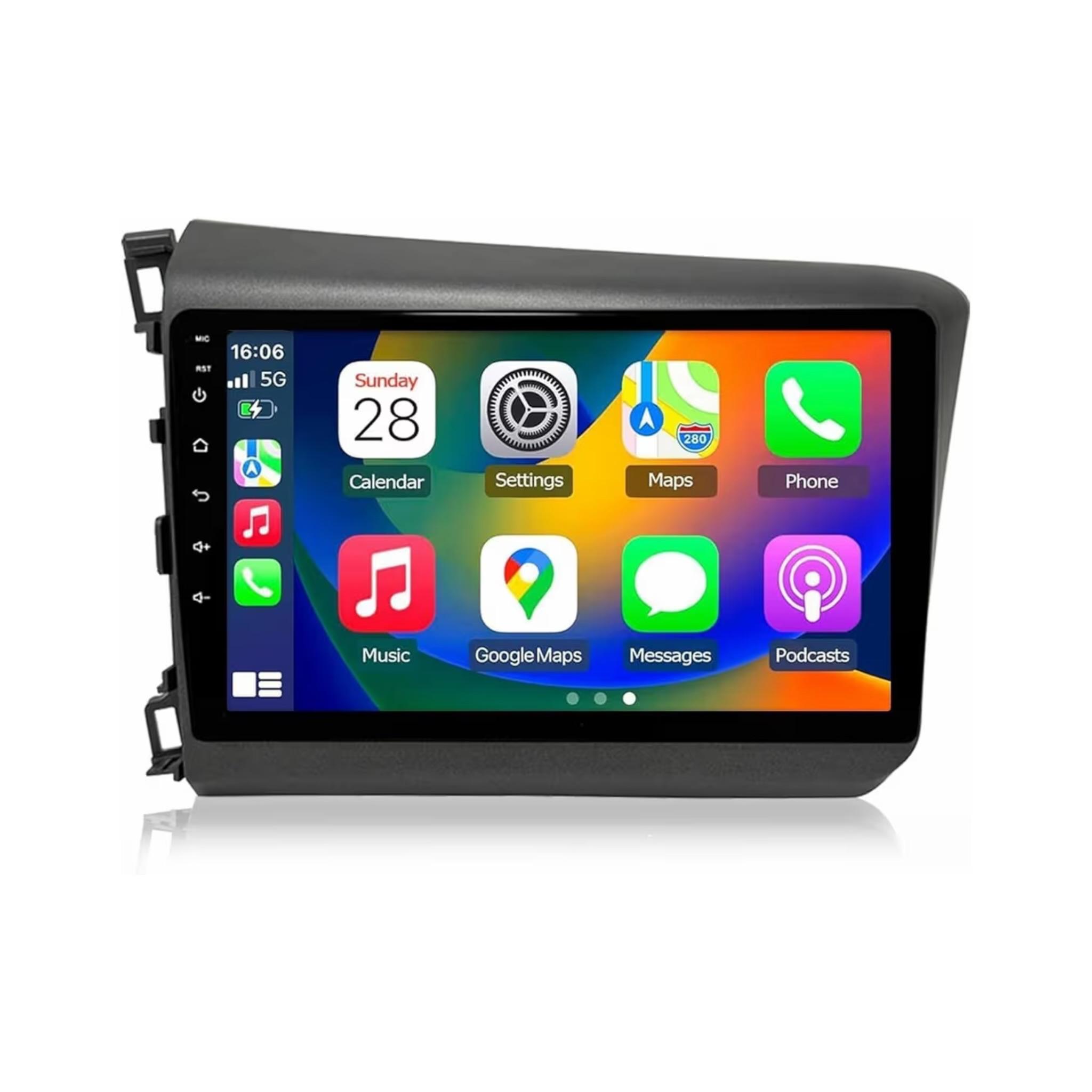 Android Car Stereo for Honda Civic 2012-2015 9 Inch IPS.QLED Touch Screen with AHD Camera Included