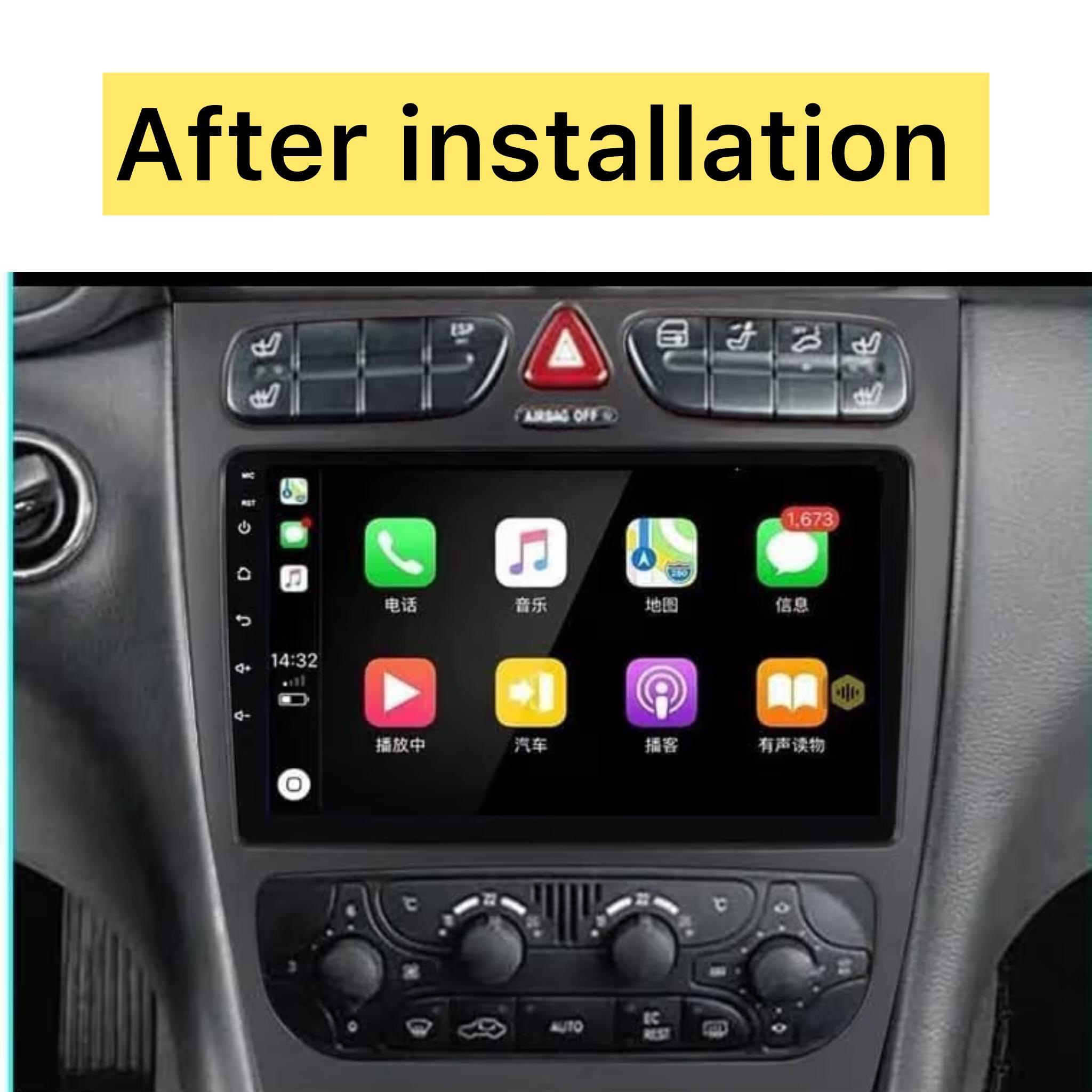 Android Car Stereo for Mercedes Benz C Class W203 C200 C320 C350 CLK W209 S203 A209 2002-2005 9 Inch IPS.QLED Touch Screen with AHD Camera Included - Image 3