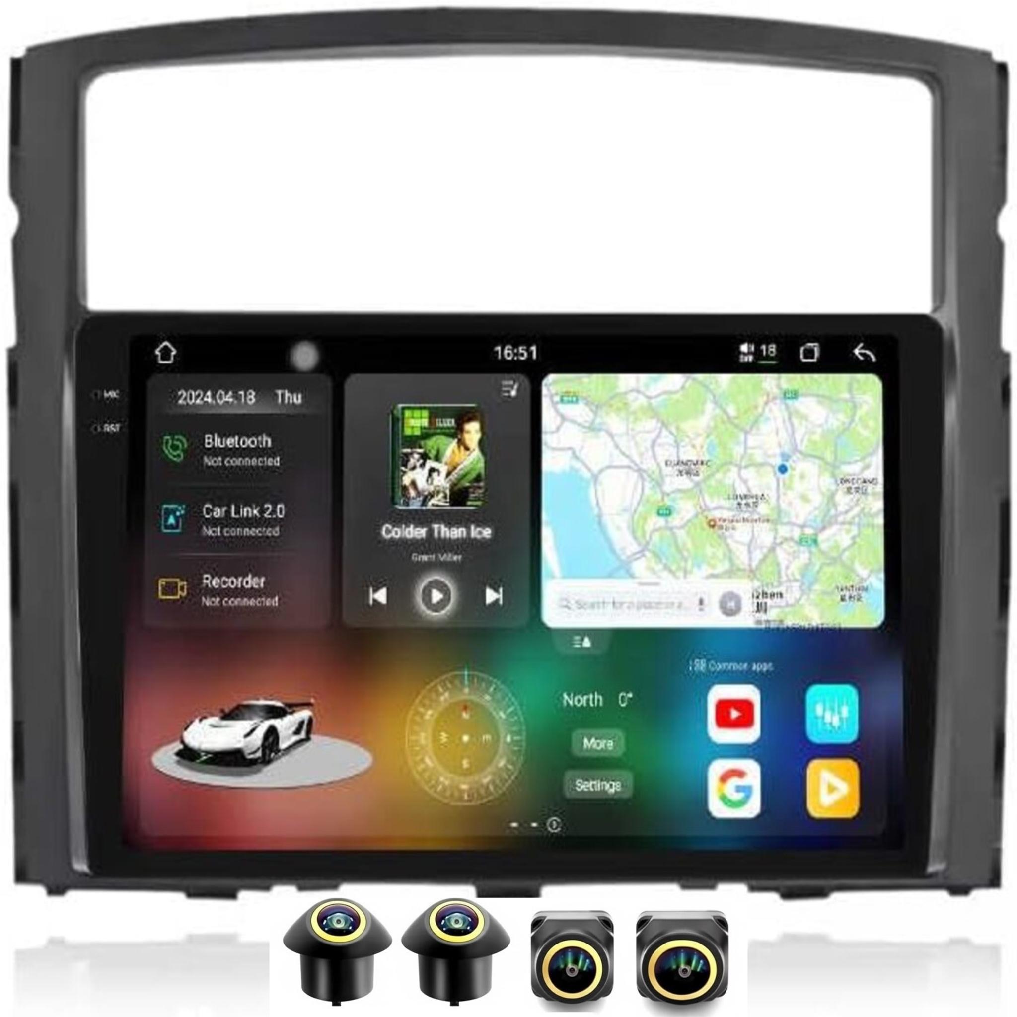 Android Car Stereo for Mitsubishi Pajero V80 V90 2006-2018 9 Inch IPS.QLED Touch Screen with AHD Camera Included - Image 2