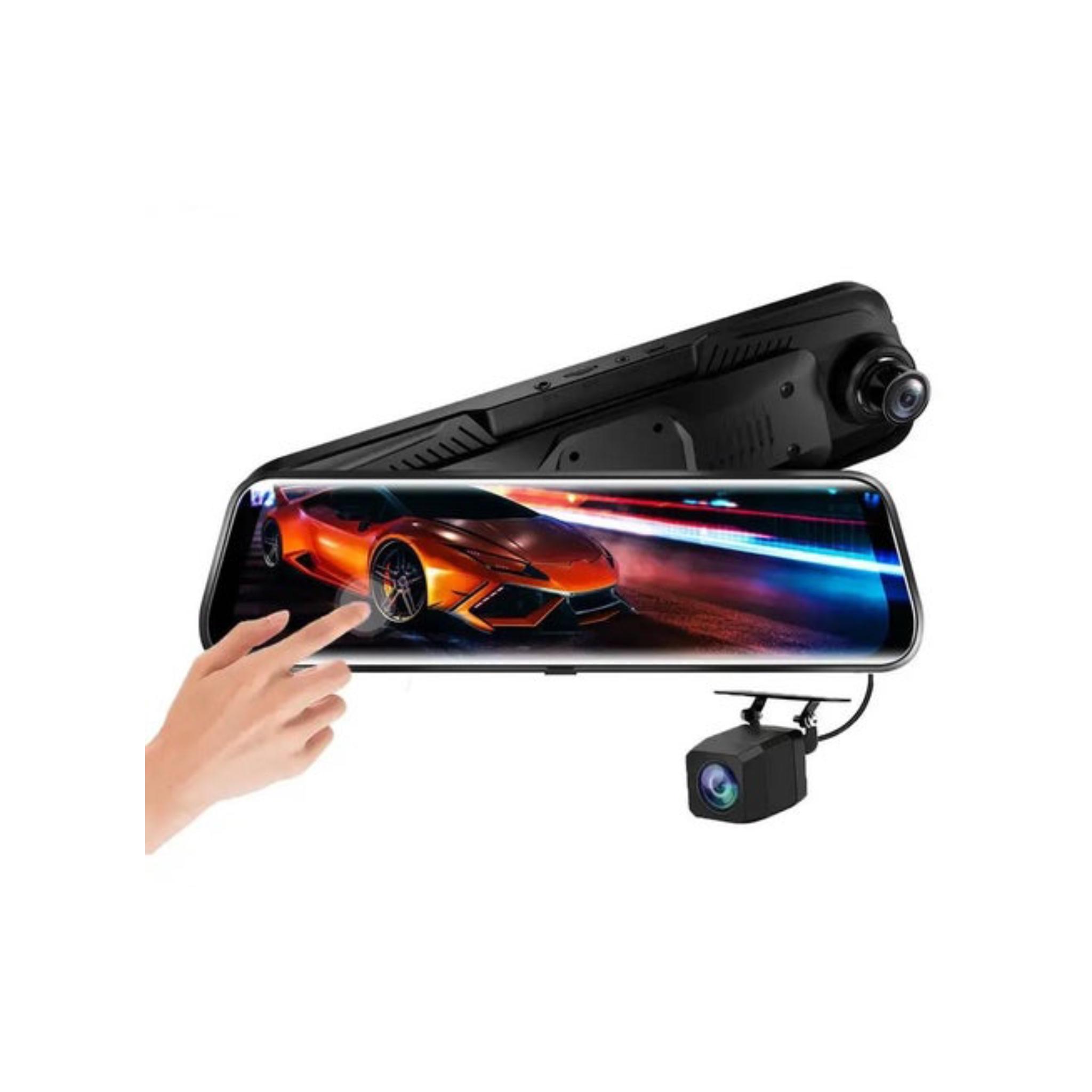 Mirror Dash Cam 10 Inch Backup Camera 1080P Front and Rear Camera Full HD with IPS Touch Screen 