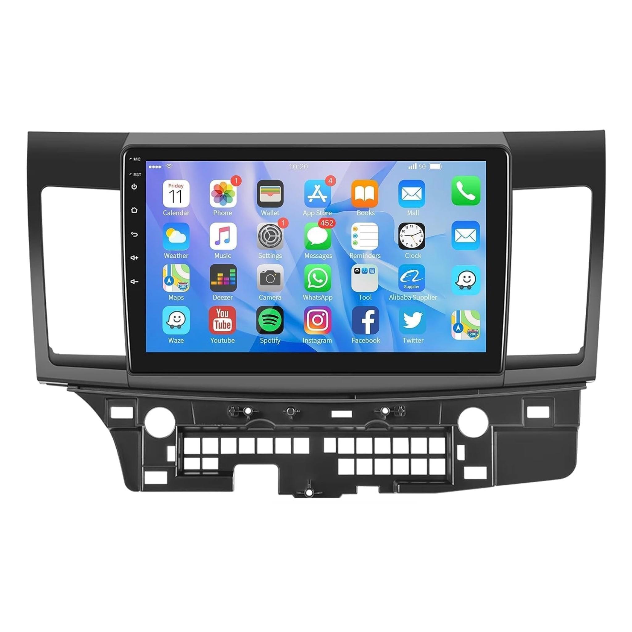 Android Car Stereo for Mitsubishi Lancer 2007-2017 10 Inch IPS.QLED Touch Screen with AHD Camera Included