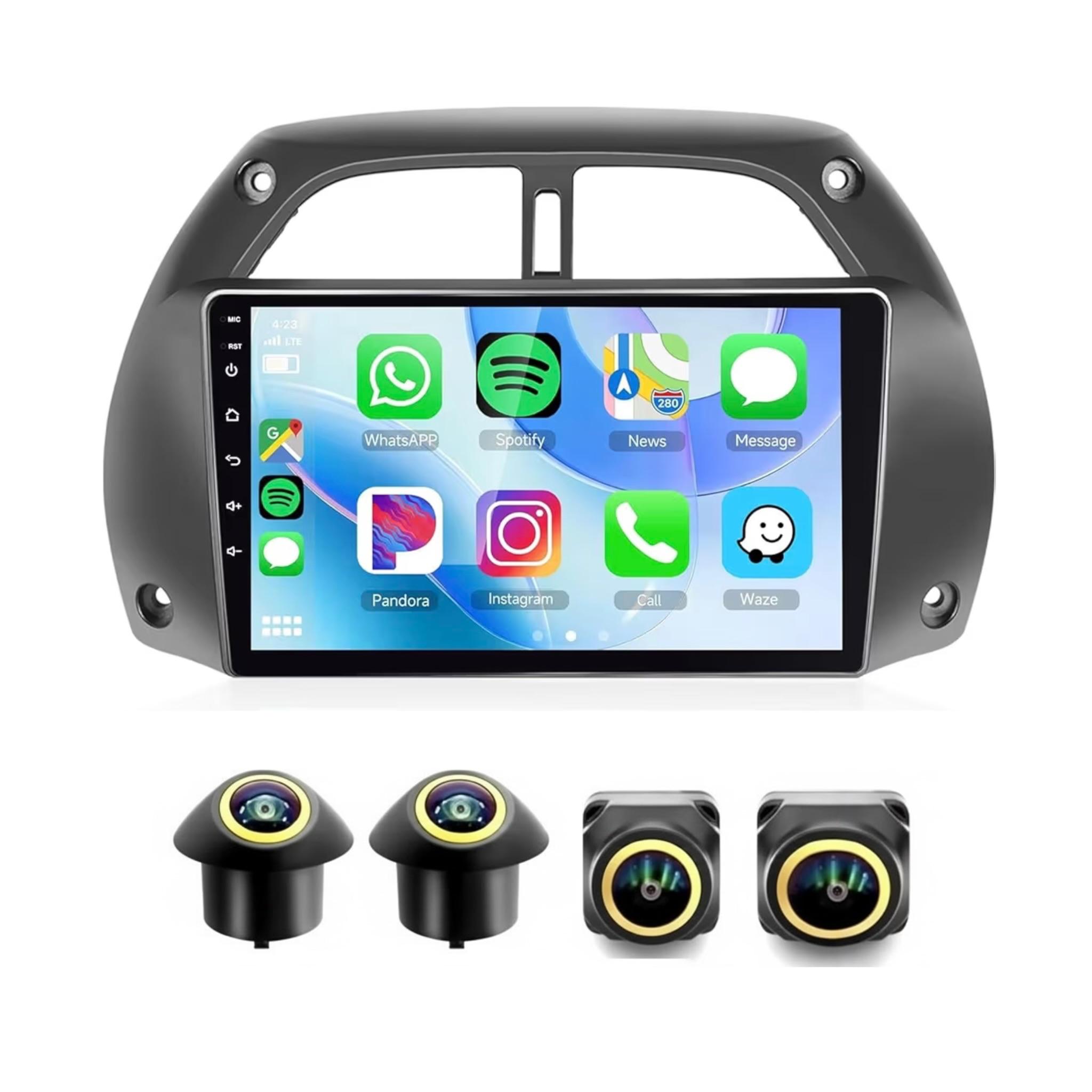 Android Car Stereo for Toyota RAV4 RAV 4 2001-2006 9 Inch IPS.QLED Touch Screen with AHD Camera Included - Image 2