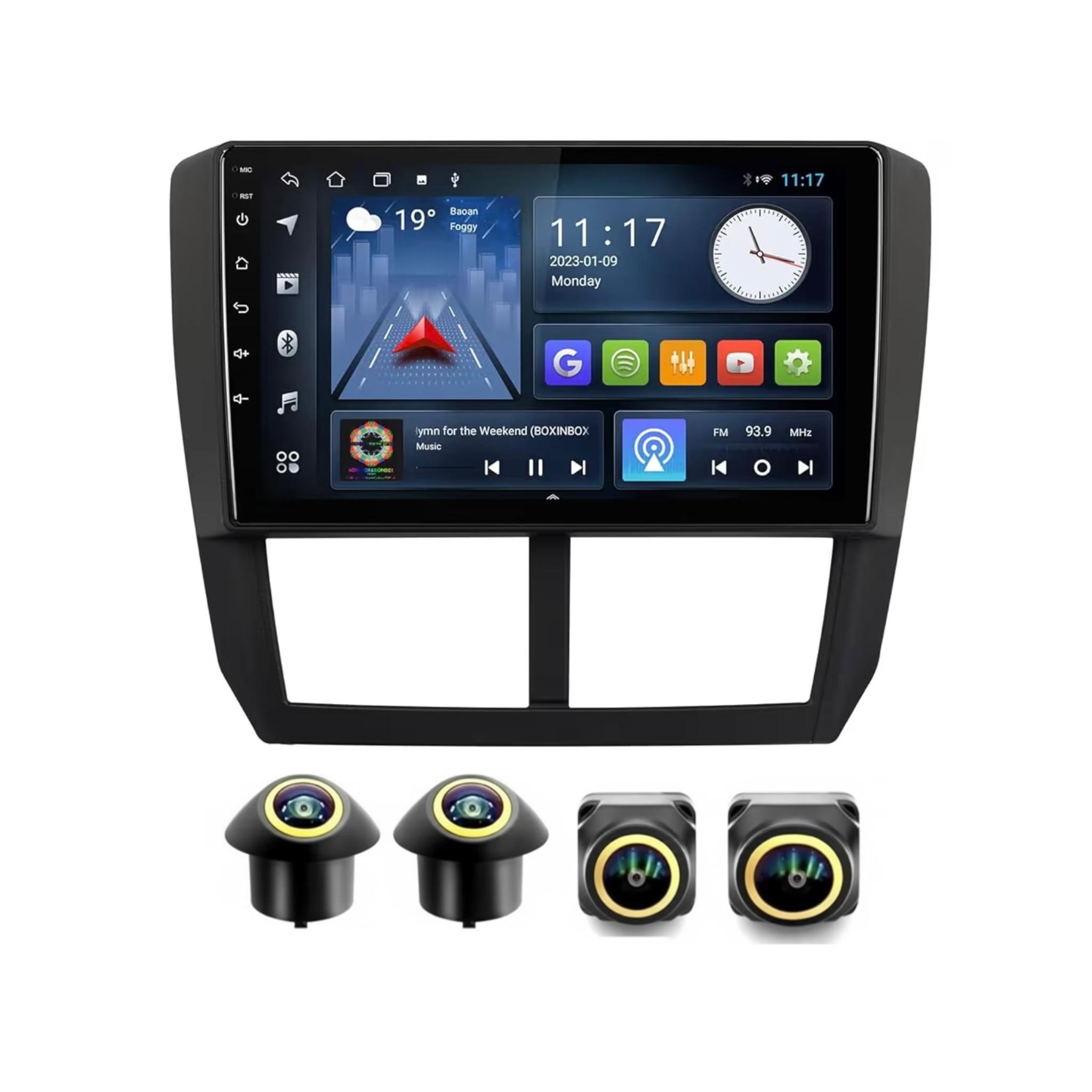 Android Car Stereo for Subaru Forester Impreza WRX STI 2008-2012 9 Inch IPS.QLED Touch Screen with AHD Camera Included - Image 2