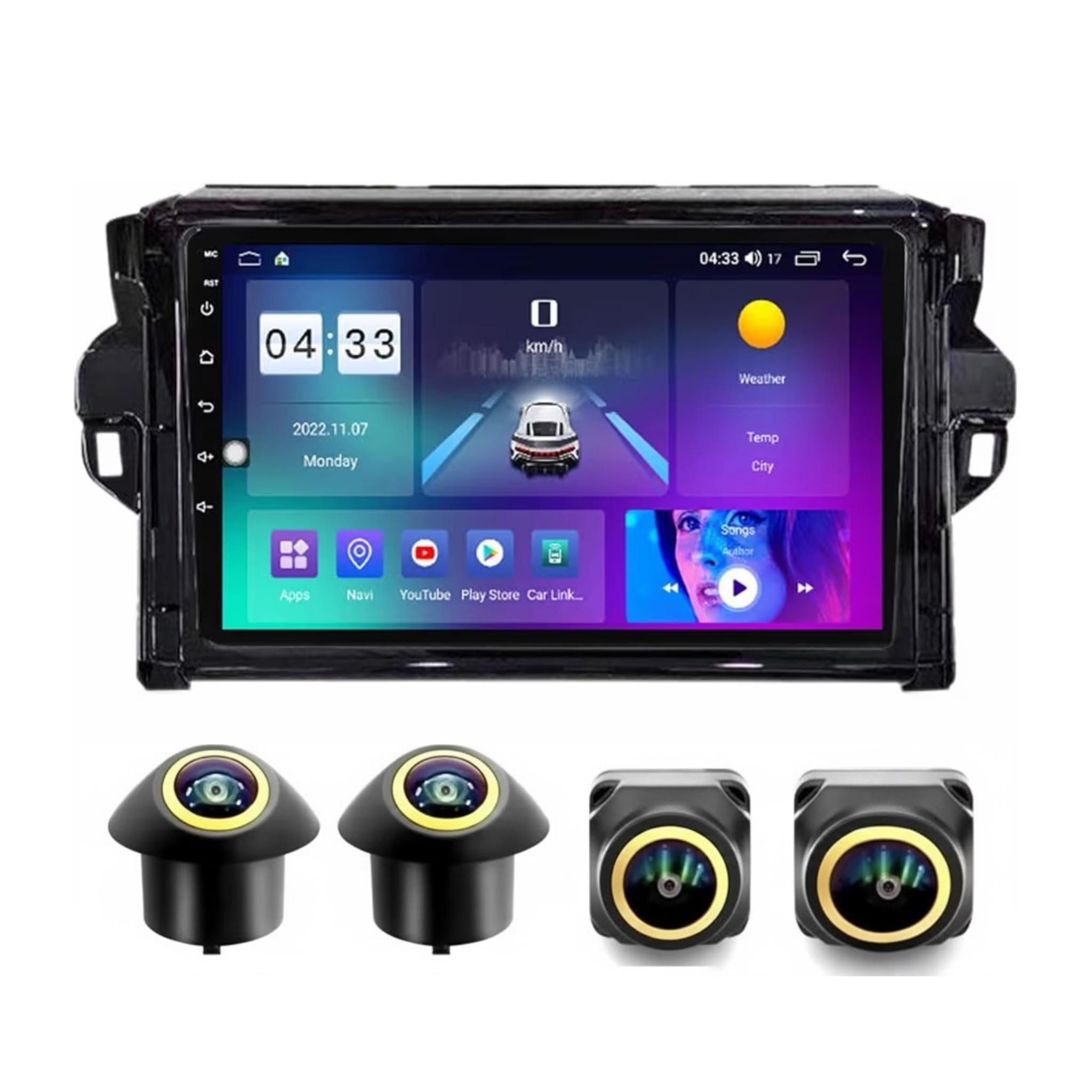 Android Car Stereo for Toyota Fortuner 2015-2020 9 Inch IPS.QLED Touch Screen with AHD Camera Included - Image 2