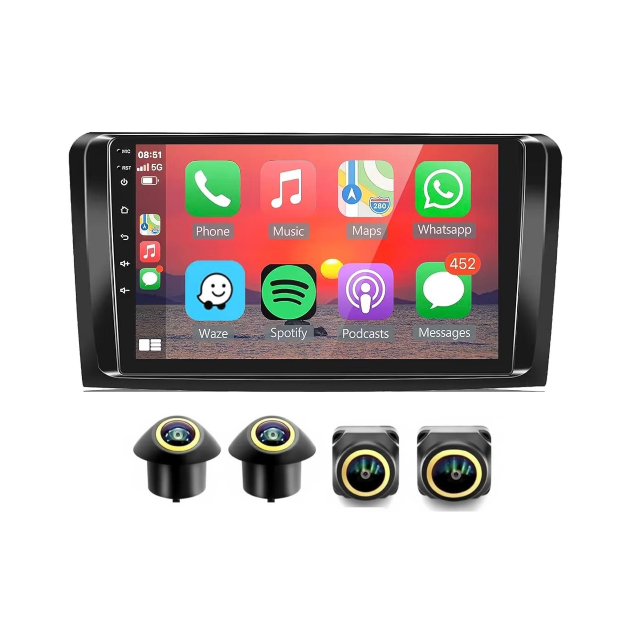 Android Car Stereo for Mercedes-Benz GL ML Class W164 X164 ML350 ML450 ML500 GL320 GL450 2005-2011 9 Inch IPS.QLED Touch Screen with AHD Camera Included - Image 2