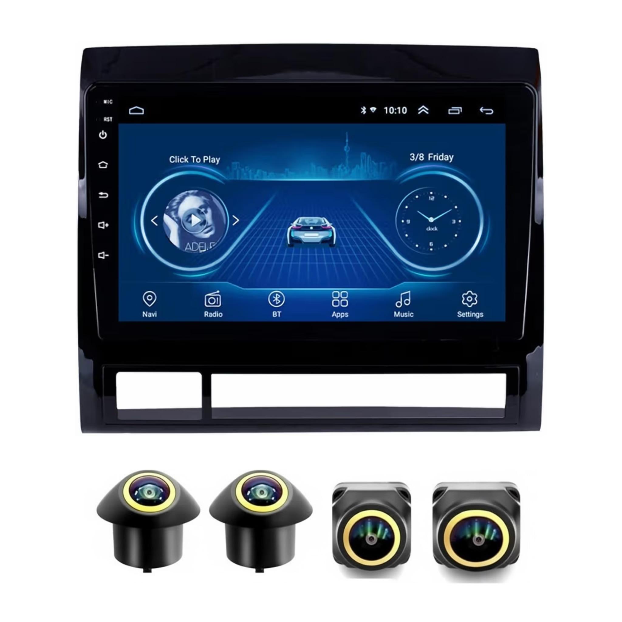 Android Car Stereo for Toyota Tacoma 2005-2013 9 Inch IPS.QLED Touch Screen with AHD Camera Included - Image 2