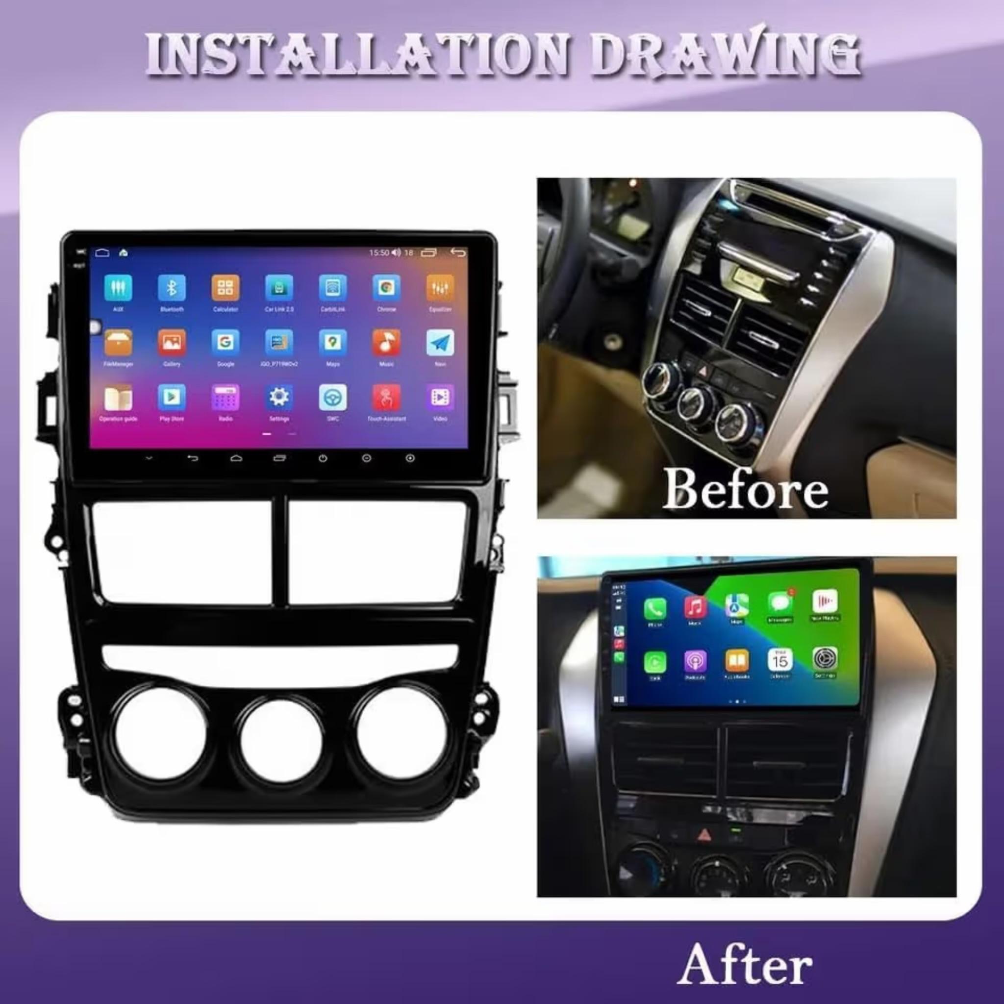 Android Car Stereo for Toyota Yaris 2018-2020 9 Inch IPS.QLED Touch Screen with AHD Camera Included - Image 3