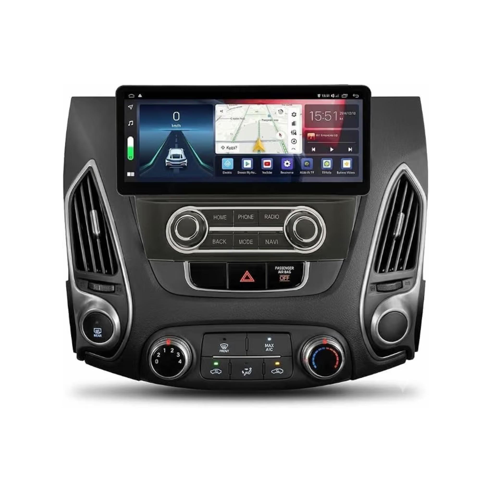 Android Car Stereo for Hyundai Tucson IX35 2010-2015 Support Carplay, M-Link Wi-Fi BT, Radio GPS, 12.3 Inch IPS Screen with AHD Camera Included