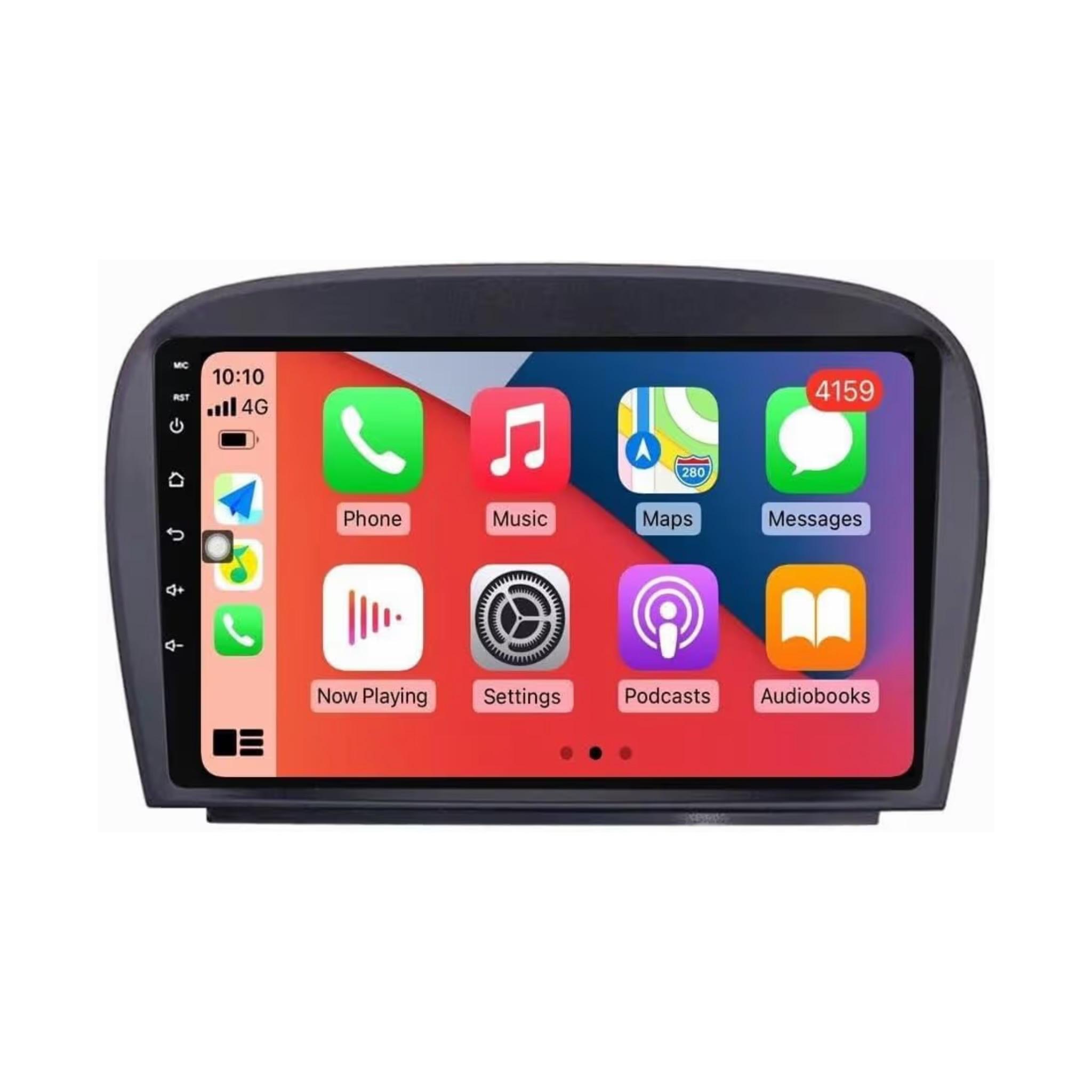 Android Car Stereo for Mercedes Benz SL R230 SL350 SL500 SL55 SL600 SL65 2001-2007 9 Inch IPS.QLED Touch Screen with AHD Camera Included