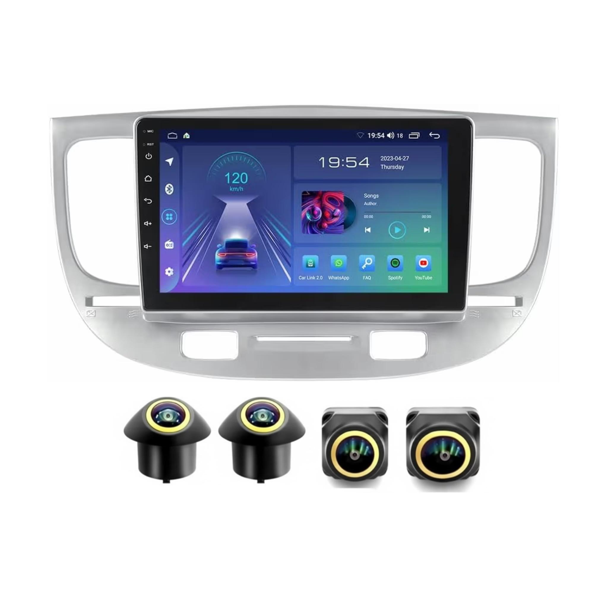 Android Car Stereo for Kia Rio 2 2005-2011 9 Inch IPS.QLED Touch Screen with AHD Camera Included - Image 2