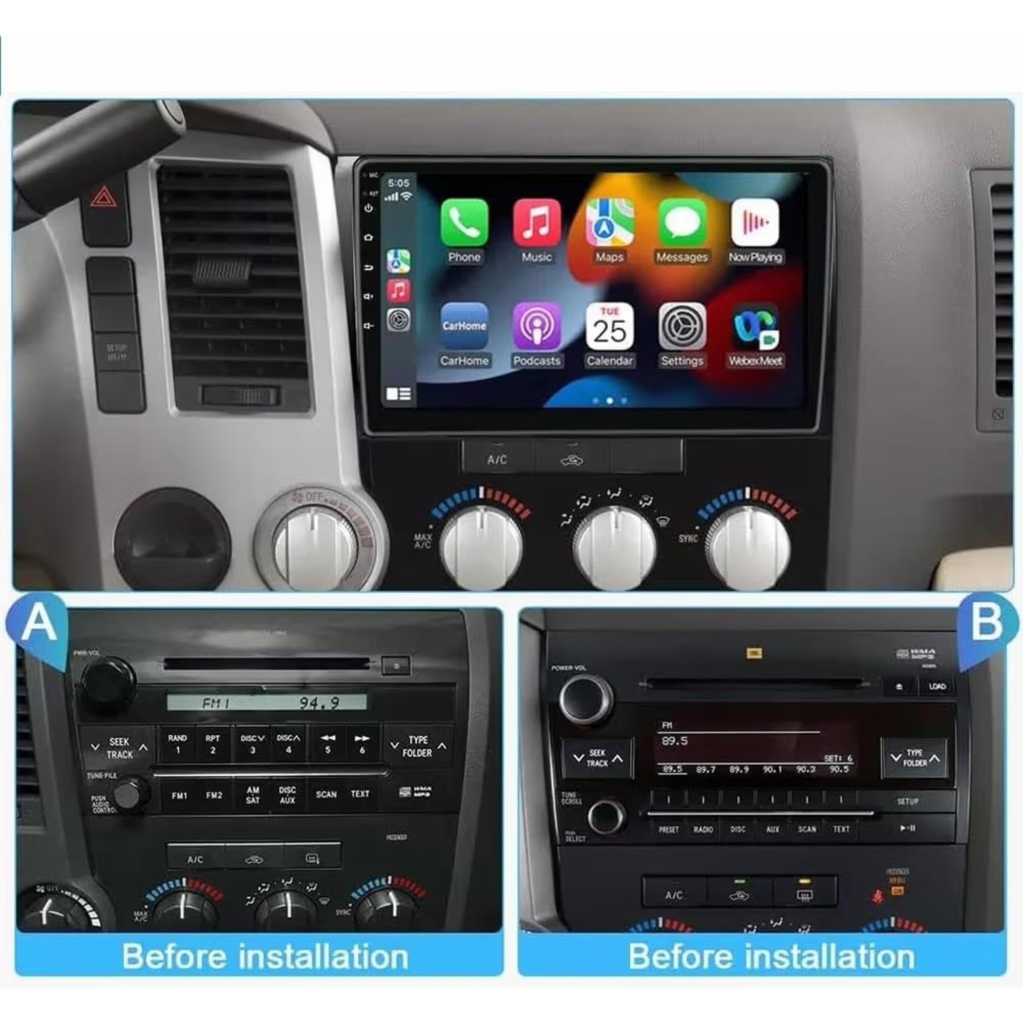 Android Car Stereo for Toyota Tundra 2007-2014 Toyota Sequoia 2008-2019 10 Inch IPS.QLED Touch Screen with AHD Camera Included - Image 3
