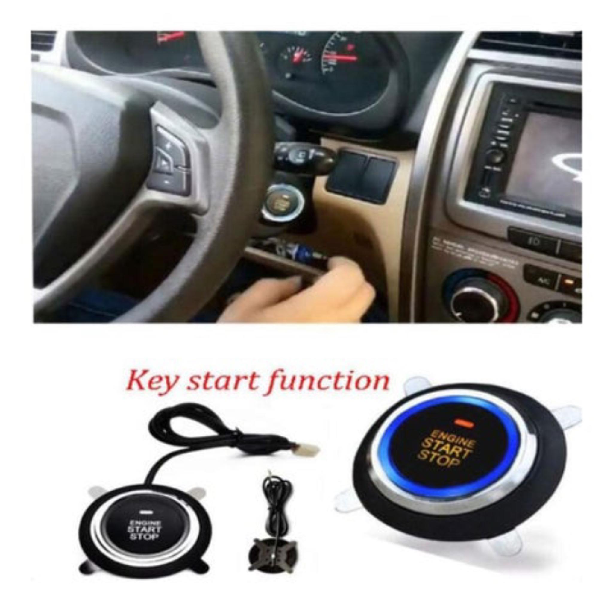 12V Car Passive Keyless Entry System PKE Engine Starter Push Button Vehicles Start/Stop Kit Safe Lock with 2 Smart Key - Image 2