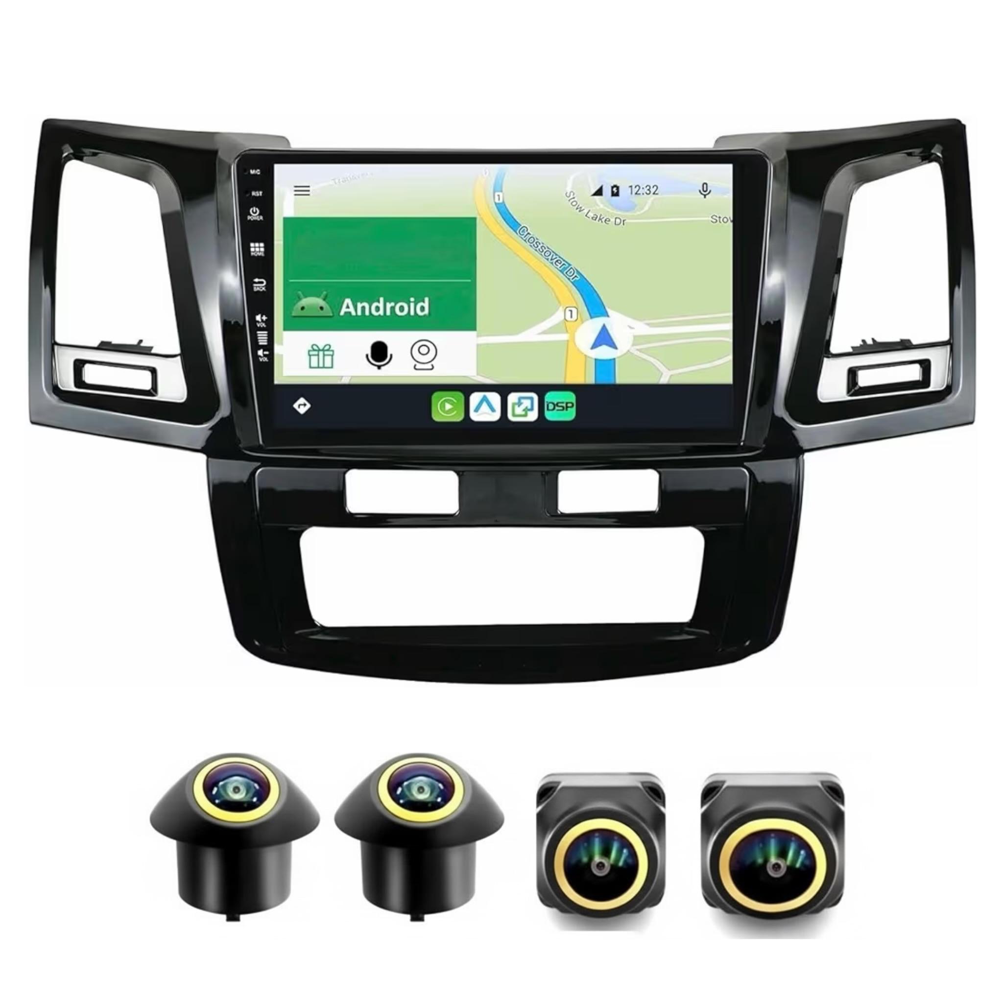 Android Car Stereo for Toyota Fortuner Hilux Revo Vigo 2004-2015 9 Inch IPS.QLED Touch Screen with AHD Camera Included - Image 2