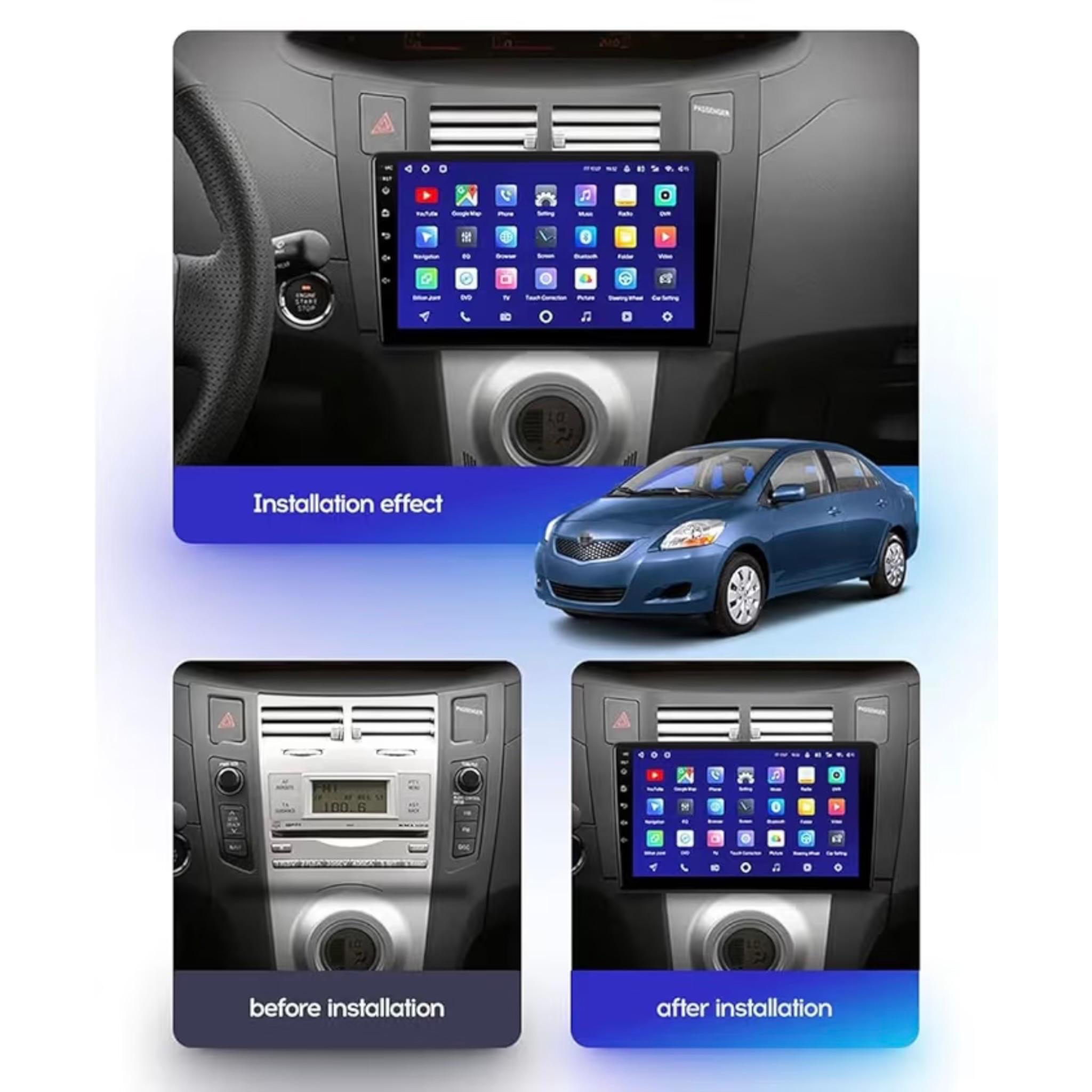 Android Car Stereo for Toyota Yaris 2005-2011 9 Inch IPS.QLED Touch Screen with AHD Camera Included - Image 3