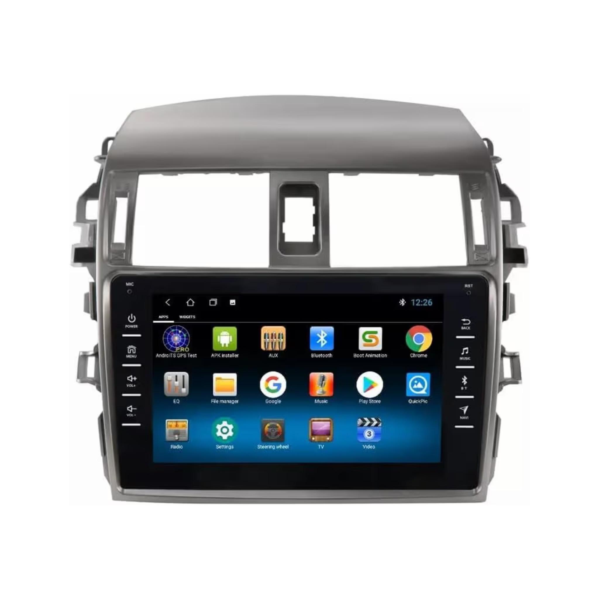 Android Car Stereo for Toyota Corolla 2008-2013 9 Inch IPS.QLED Touch Screen with AHD Camera Included