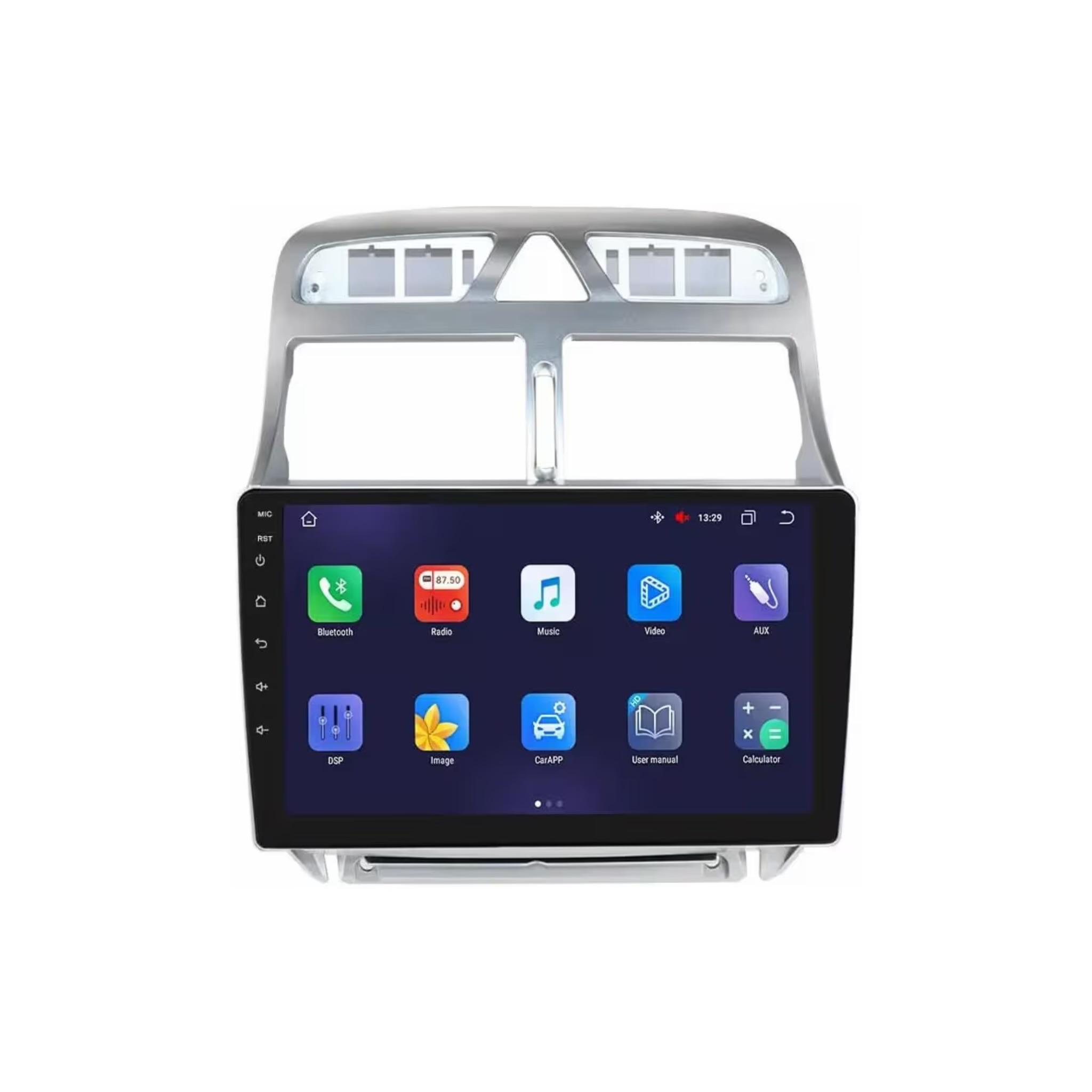 Android Car Stereo for Peugeot 307 307CC 307SW 2002-2013 9 Inch IPS.QLED Touch Screen with AHD Camera Included