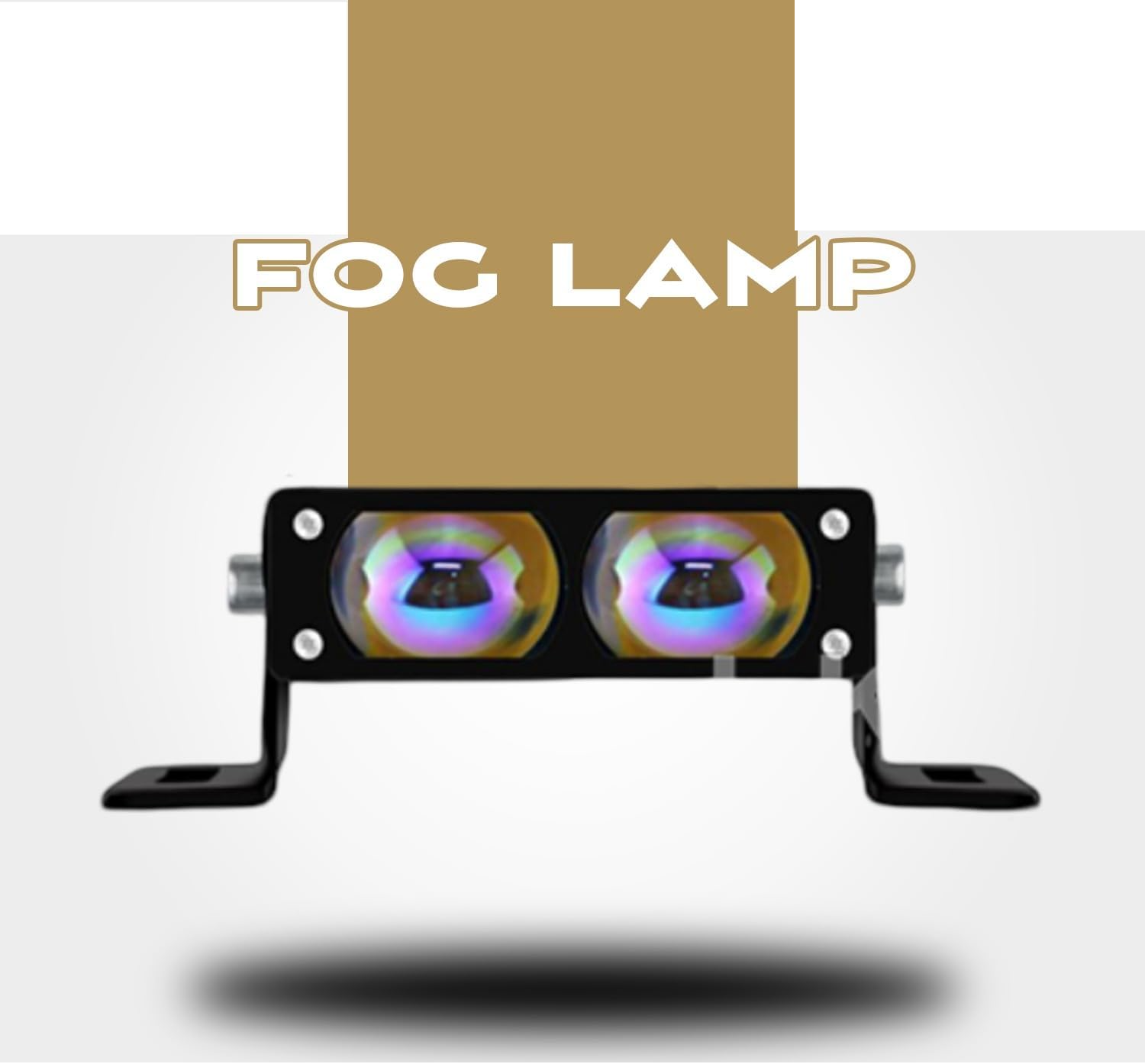 LED Fog Lamp, Round, Black, 5-LED Lens, L series models, for Vehicles - Image 2