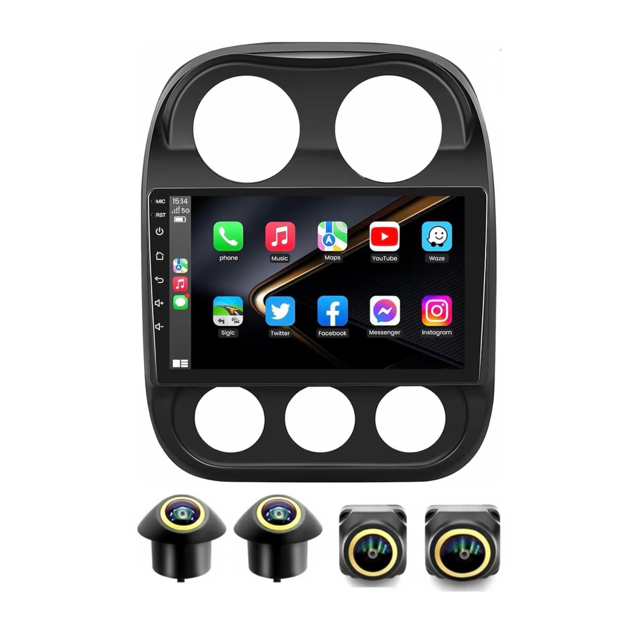 Android Car Stereo for Jeep Patriot Compass 2010-2016 10 Inch IPS.QLED Touch Screen with AHD Camera Included - Image 2