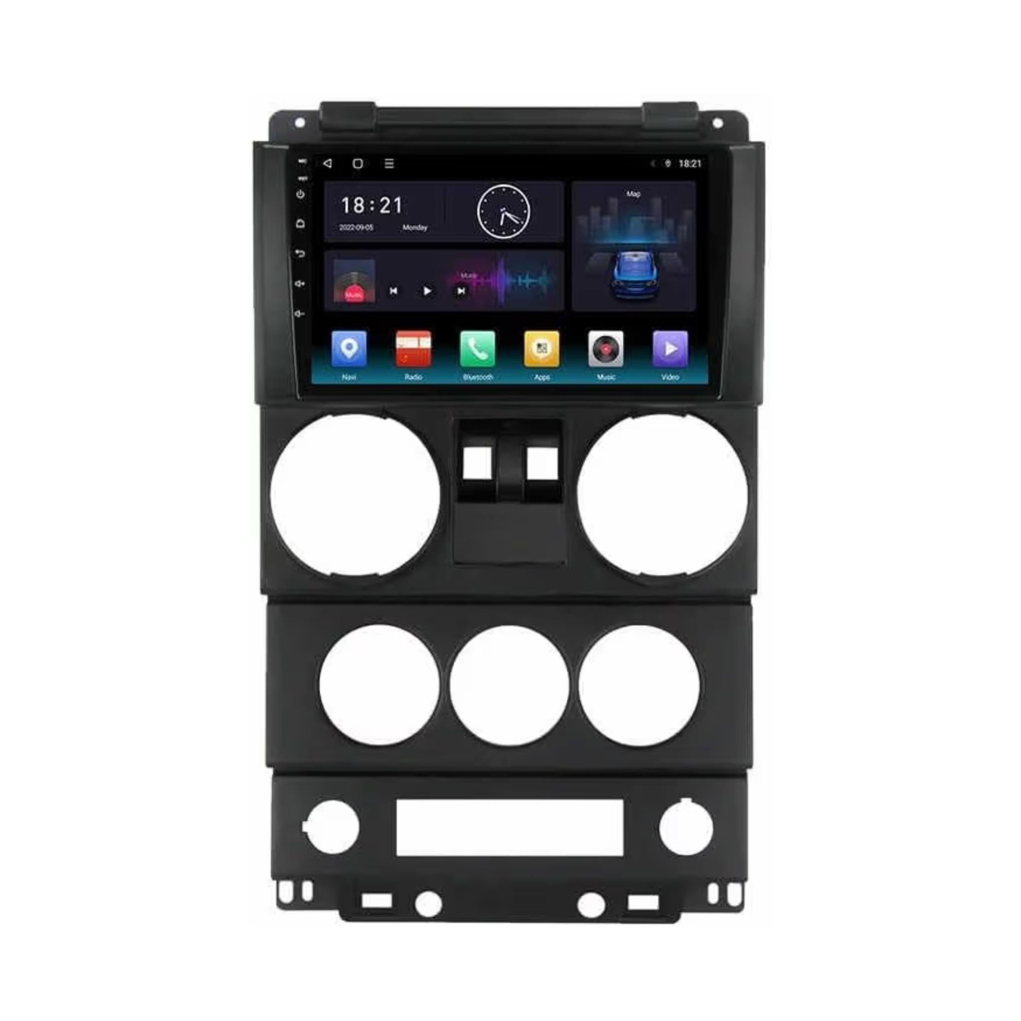 Android Car Stereo for Jeep Wrangler 2007-2012 (2 Doors) 9 Inch IPS.QLED Touch Screen with AHD Camera Included