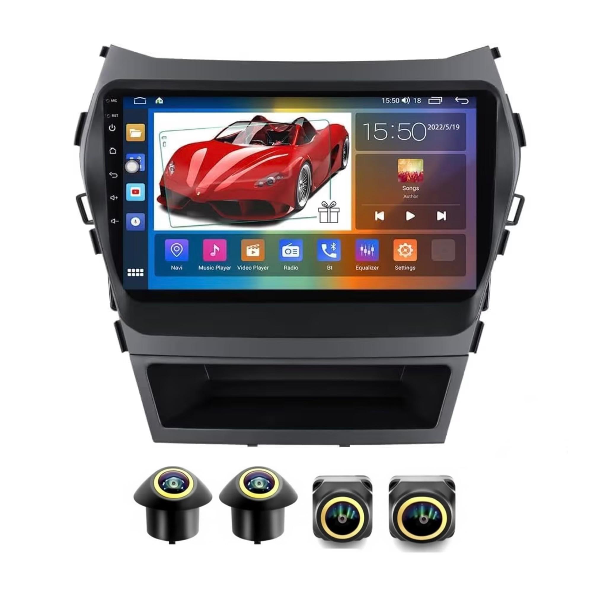 Android Car Stereo for HYUNDAI IX45 SANTA FE 2013-2017 9 Inch IPS.QLED Touch Screen with AHD Camera Included - Image 2