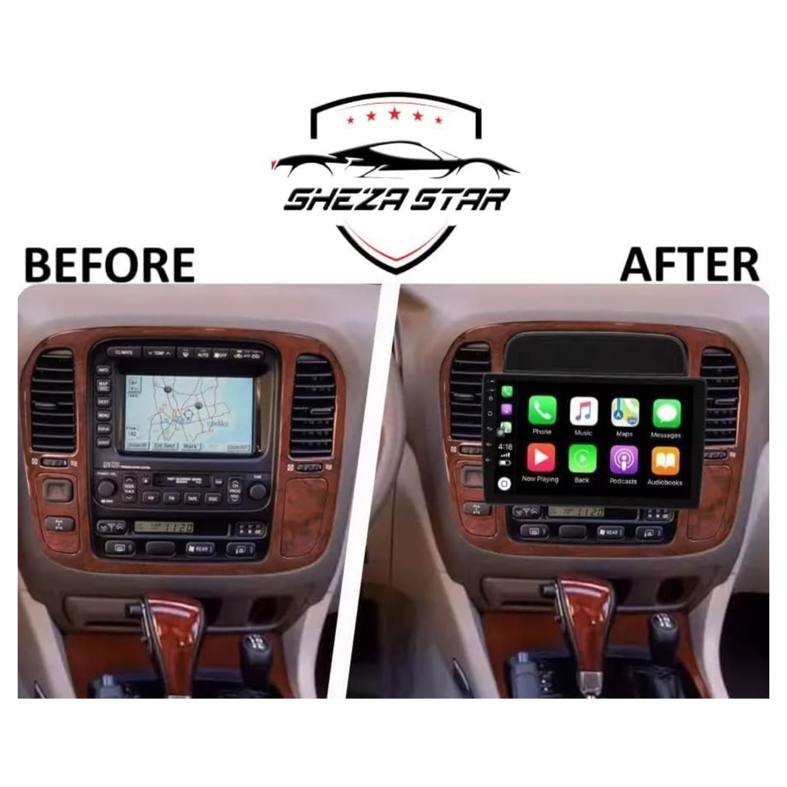 Android Car Stereo for Lexus LX470 Toyota LC100 1998-2002 9 Inch IPS.QLED Touch Screen with AHD Camera Included - Image 3