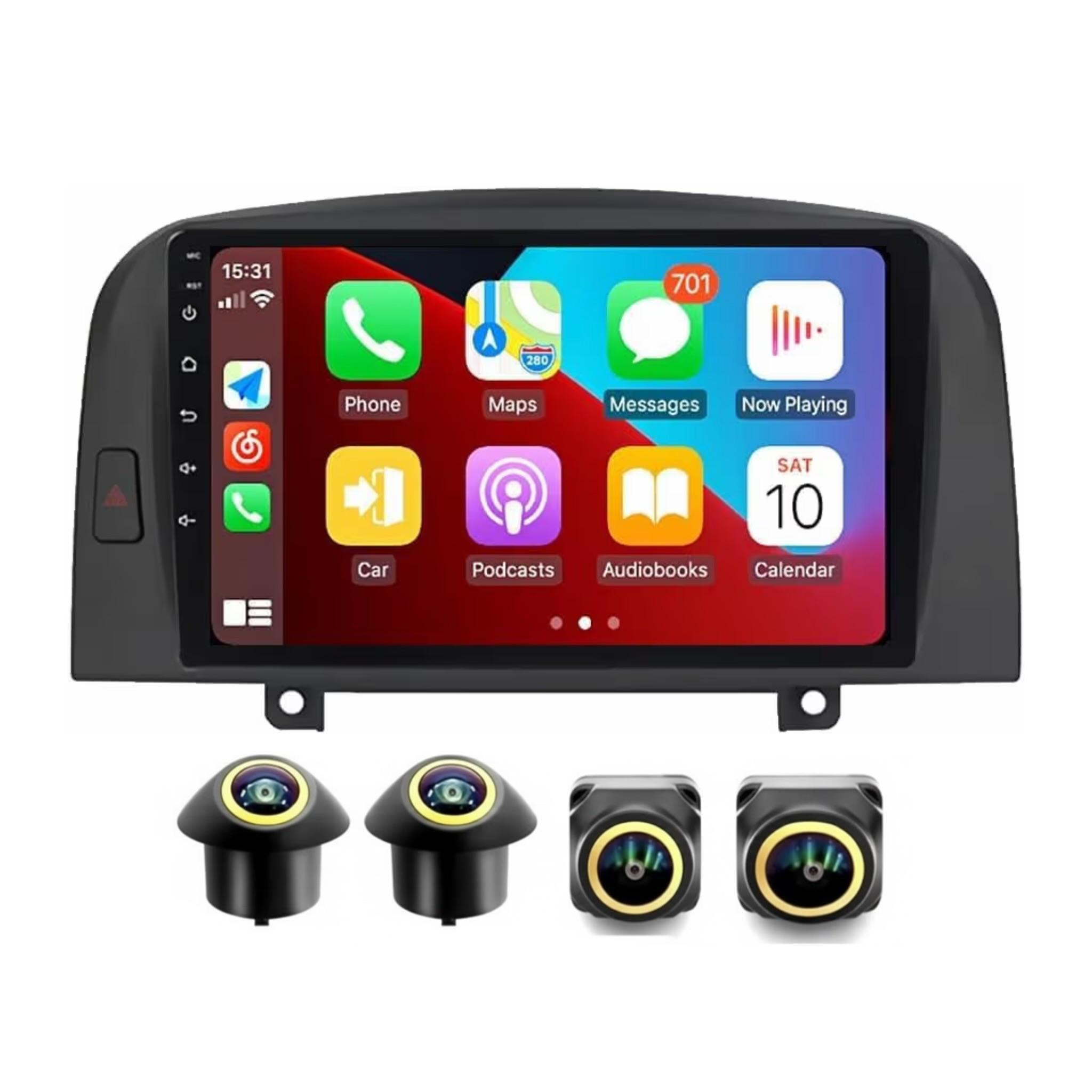 Android Car Stereo for Hyundai Sonata 2004-2008 9 Inch IPS.QLED Touch Screen with AHD Camera Included - Image 2