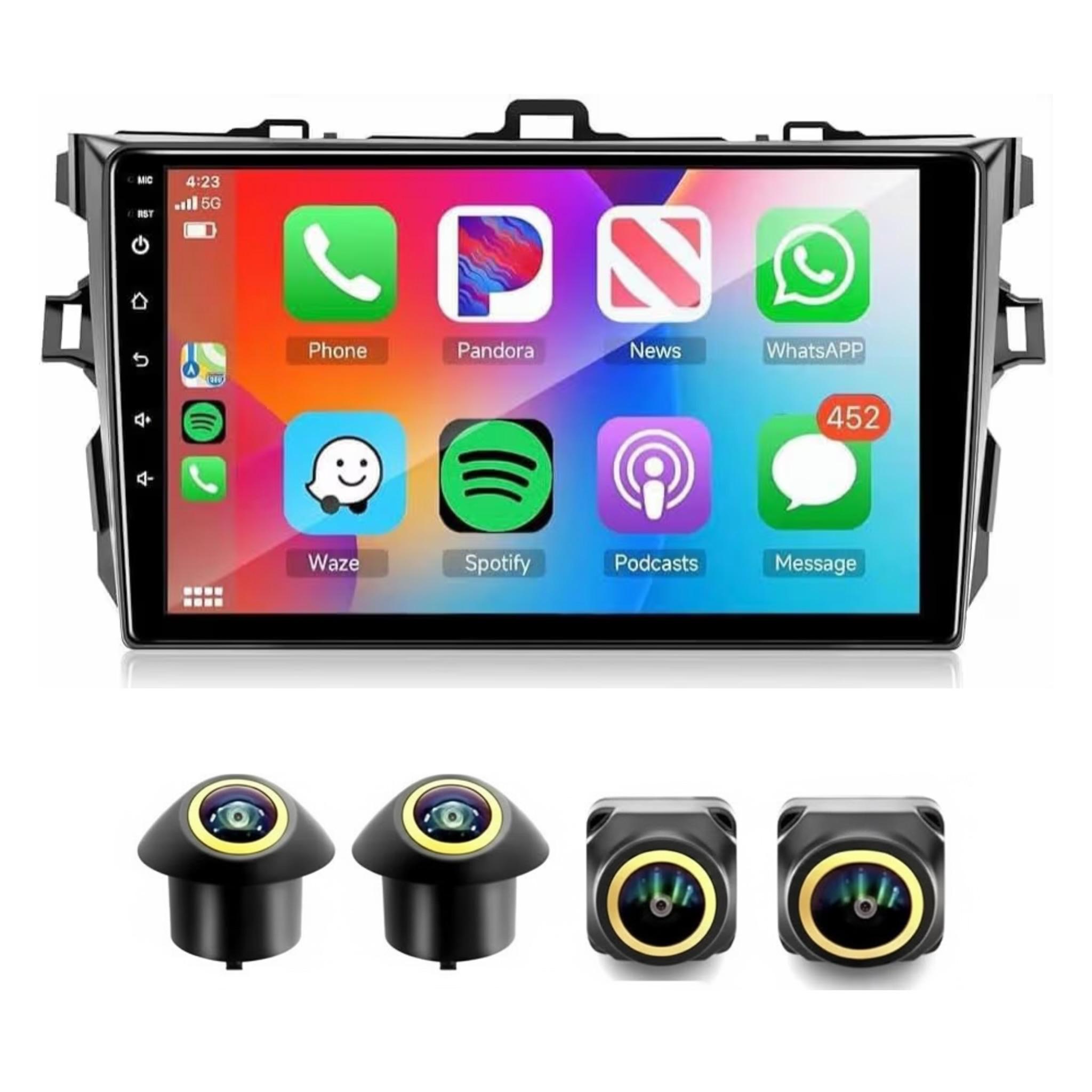 Android Car Stereo for Toyota Corolla 2007-2013 9 Inch IPS.QLED Touch Screen with AHD Camera Included - Image 2