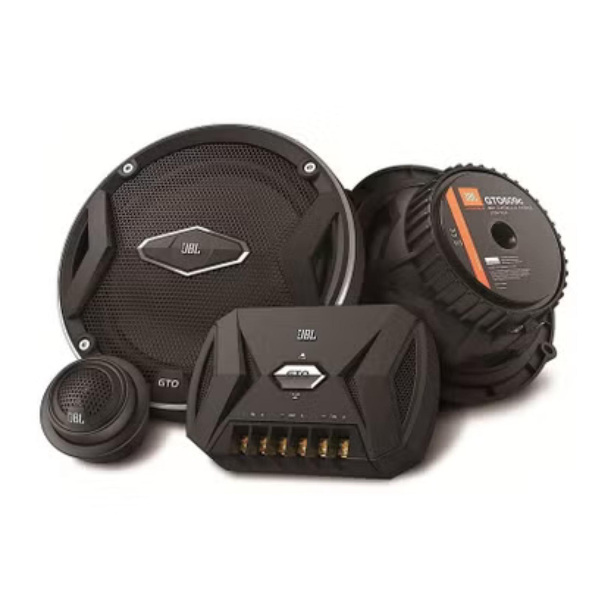 Car GTO 609C 6.5 Inch 2 Way Component Speaker System Including Midrange Speakers and Tweeters - Black