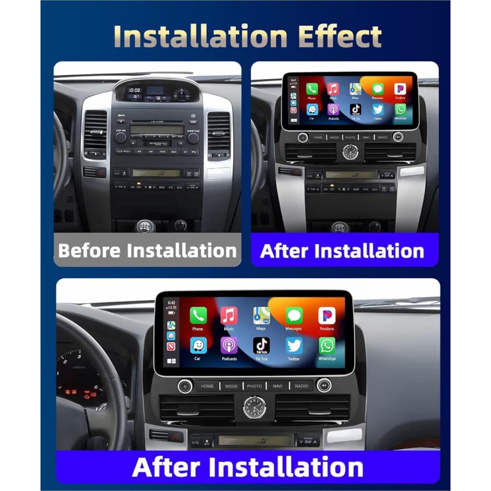 Android Car Stereo 12.3 Inch For Toyota Prado 2004-2009 IPS.QLED Touch Screen with AHD Camera Included - Image 2