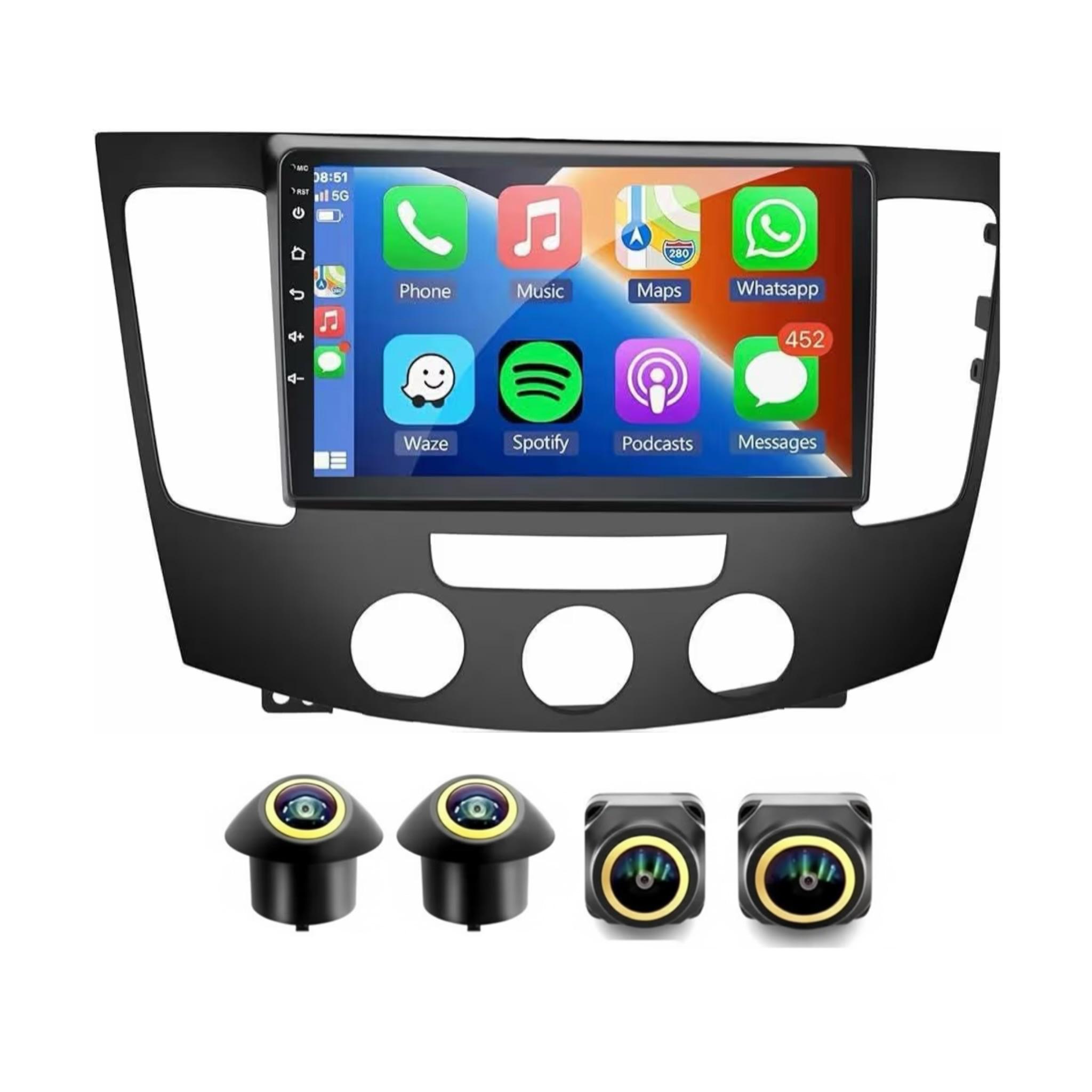 Android Car Stereo for Hyundai Sonata NF 2009-2010 (Manual AC) 9 Inch IPS.QLED Touch Screen with AHD Camera Included - Image 2