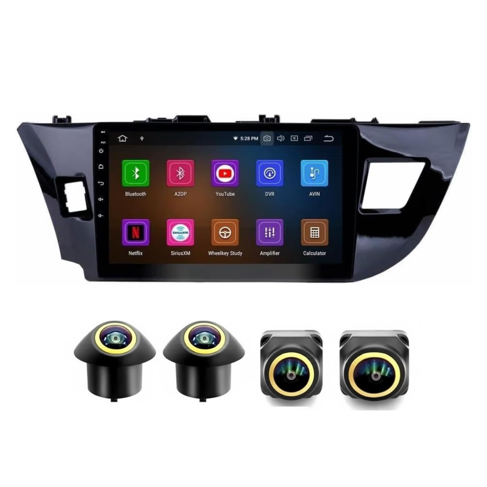 Android Car Stereo for Toyota Corolla 2014-2016 10 Inch IPS.QLED Touch Screen with AHD Camera Included - Image 2