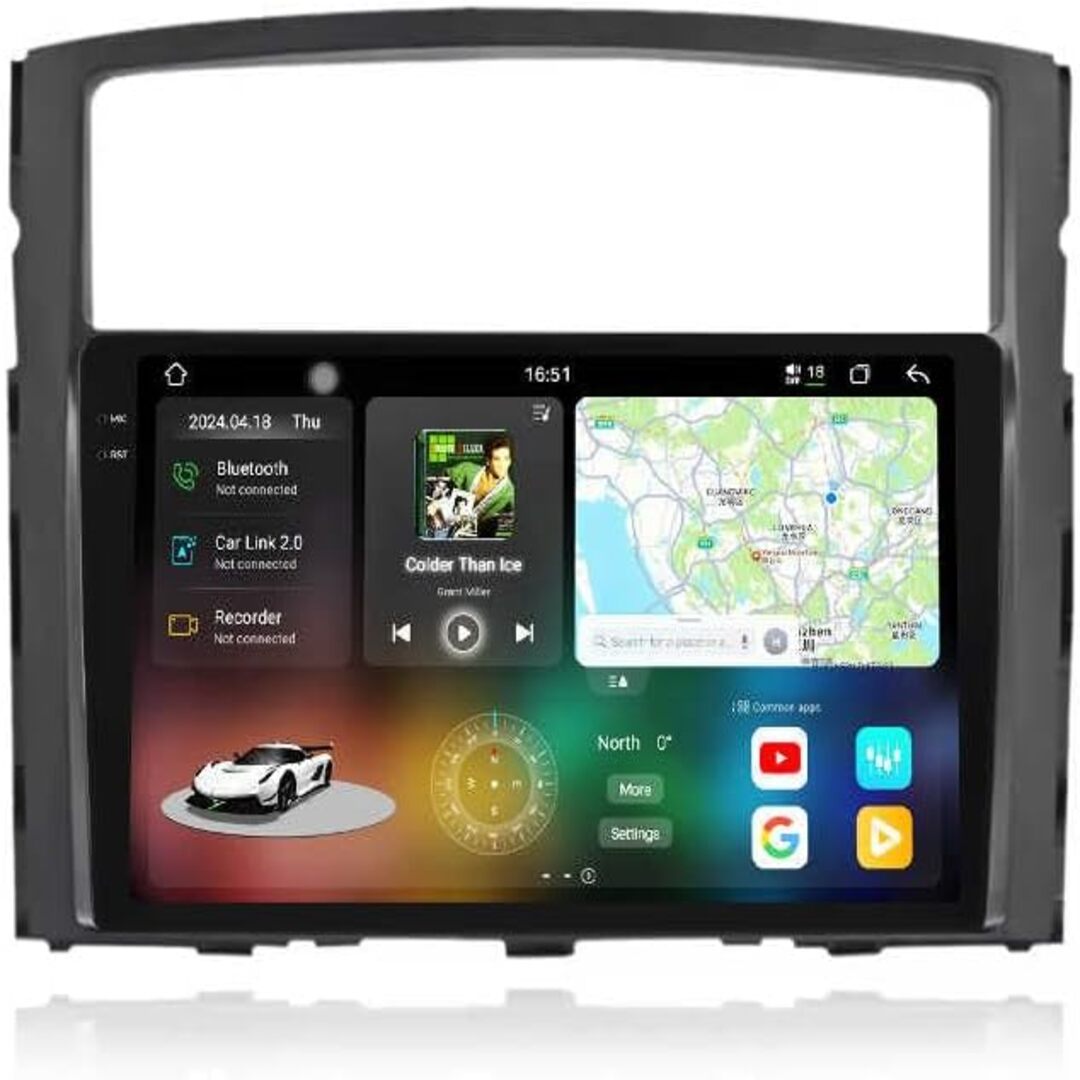 Android Car Stereo for Mitsubishi Pajero V80 V90 2006-2018 9 Inch IPS.QLED Touch Screen with AHD Camera Included