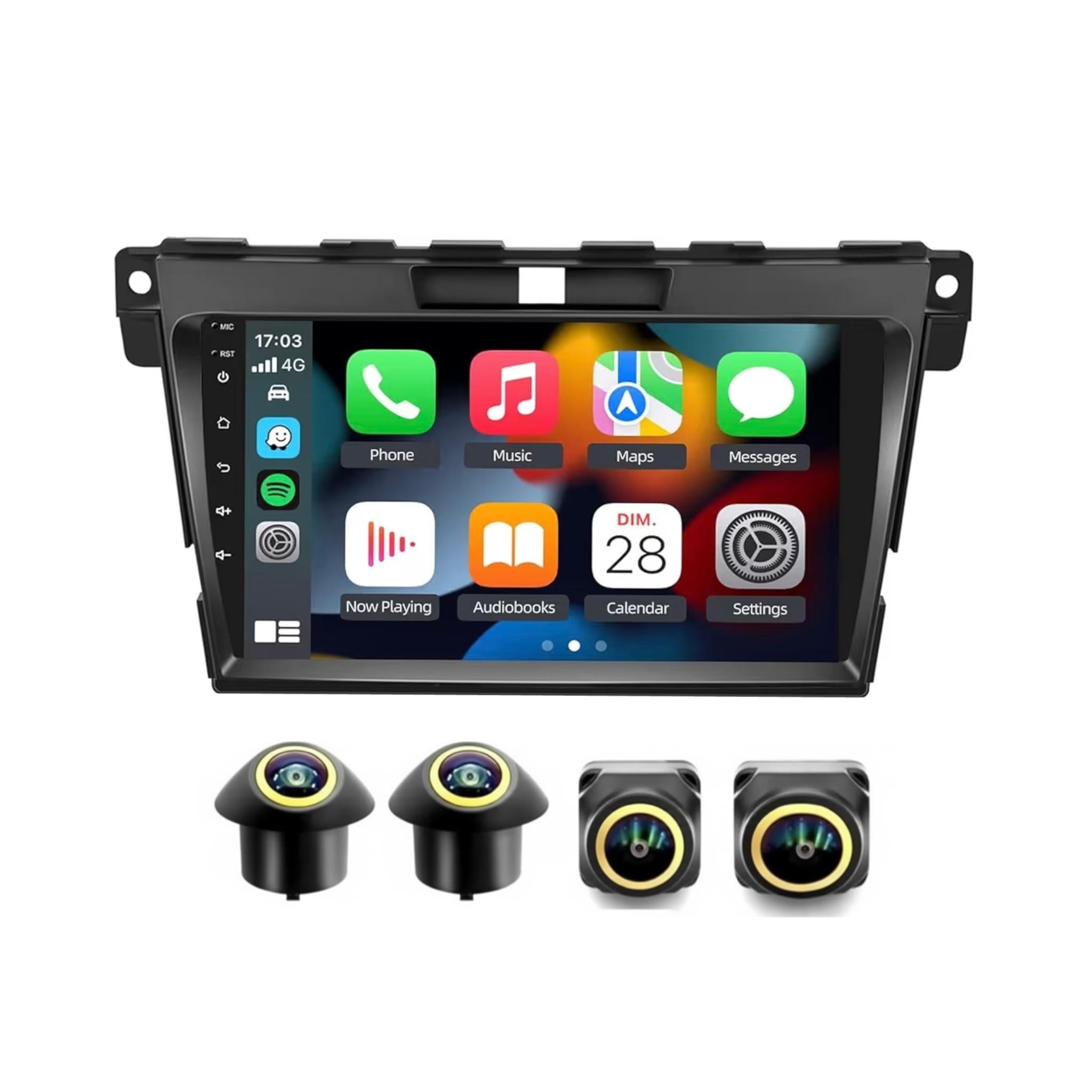 Android Car Stereo for Mazda CX7 2007-2014 9 Inch IPS.QLED Touch Screen with AHD Camera Included - Image 2