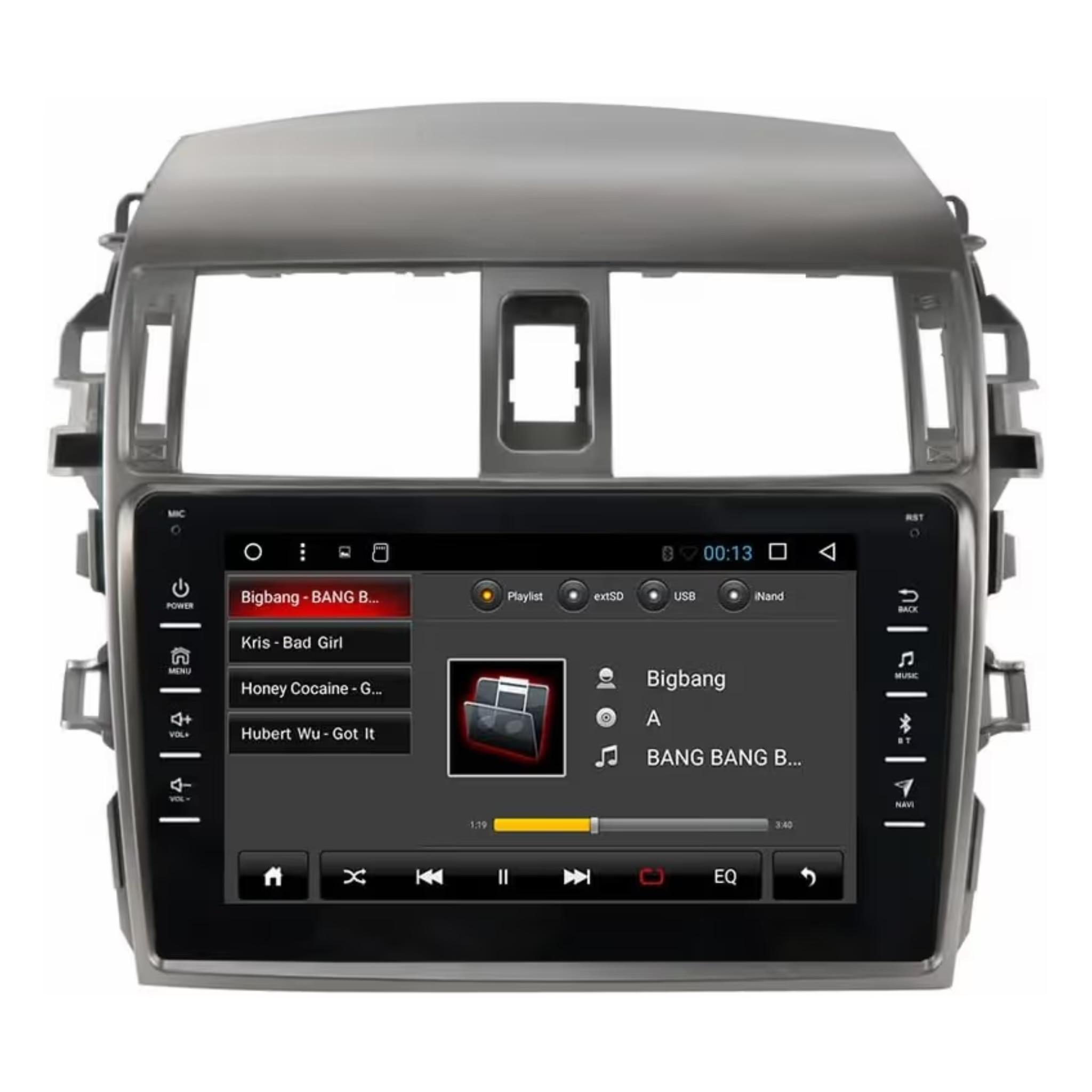 Android Car Stereo for Toyota Corolla 2008-2013 9 Inch IPS.QLED Touch Screen with AHD Camera Included - Image 3