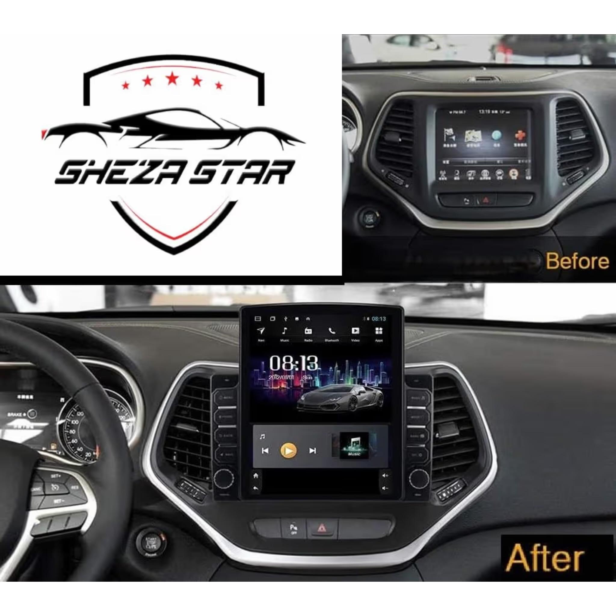 Android Tesla style Vertical Screen for Jeep Cherokee 2014-2019 9.7 Inch IPS.QLED Touch Screen with AHD Camera Included - Image 2
