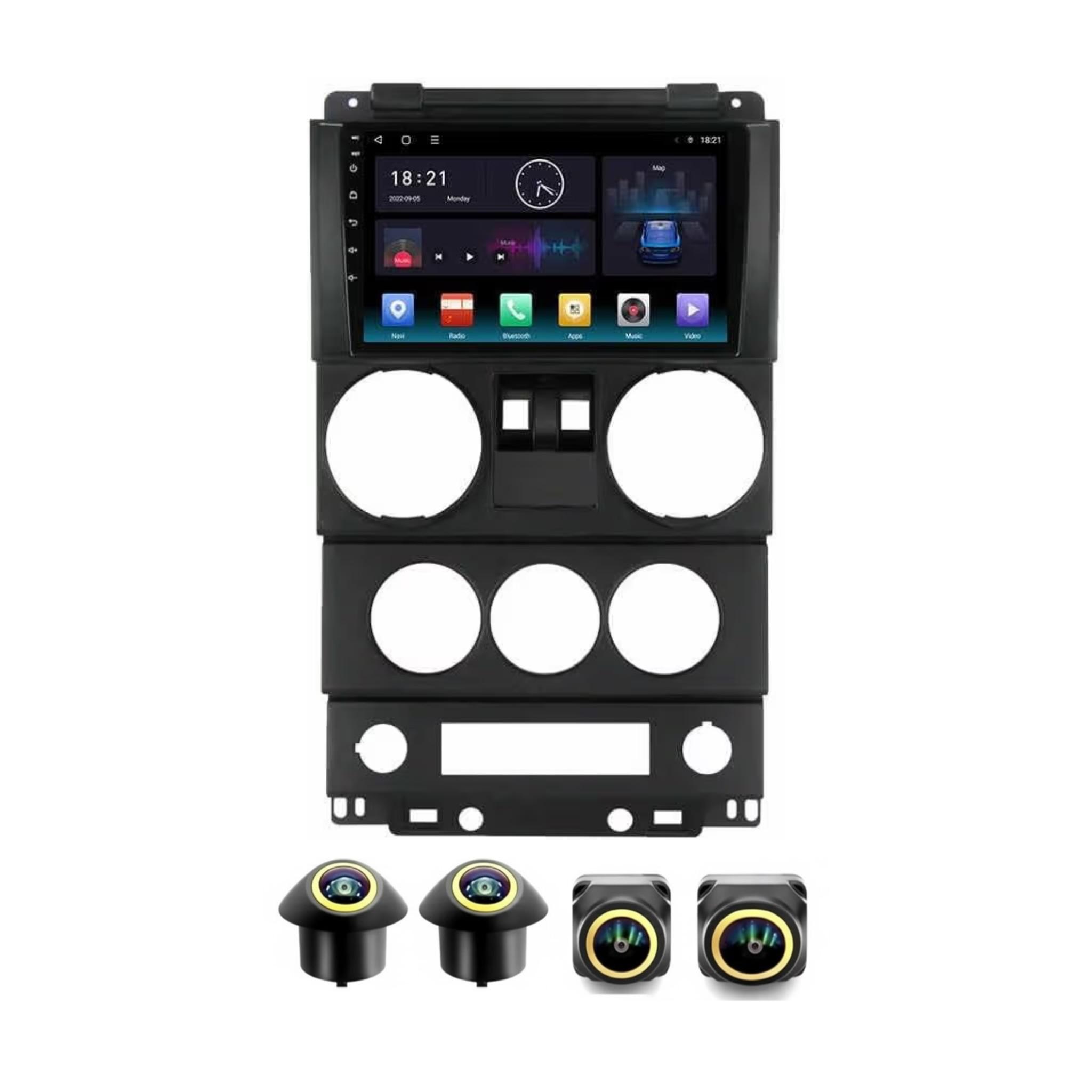 Android Car Stereo for Jeep Wrangler 2007-2012 (2 Doors) 9 Inch IPS.QLED Touch Screen with AHD Camera Included - Image 2