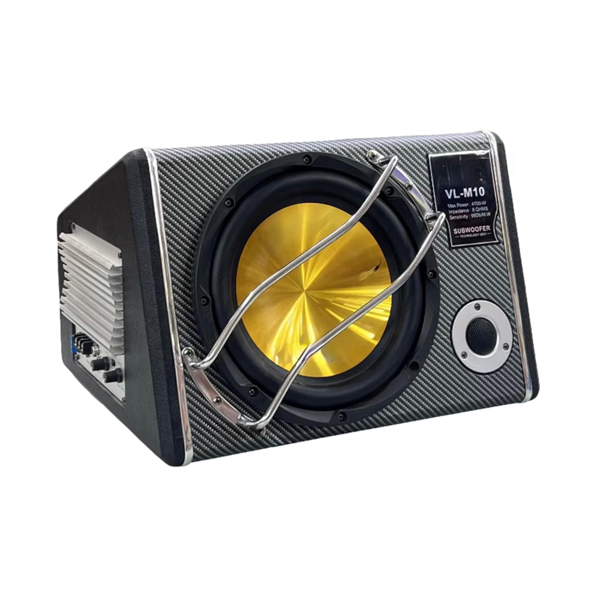 VL-M10 Subwoofer Speaker Box, 4700W Max Power, 8 Ohms Impedance, Carbon Fibre Finish, Built-In Amplifier - Image 2