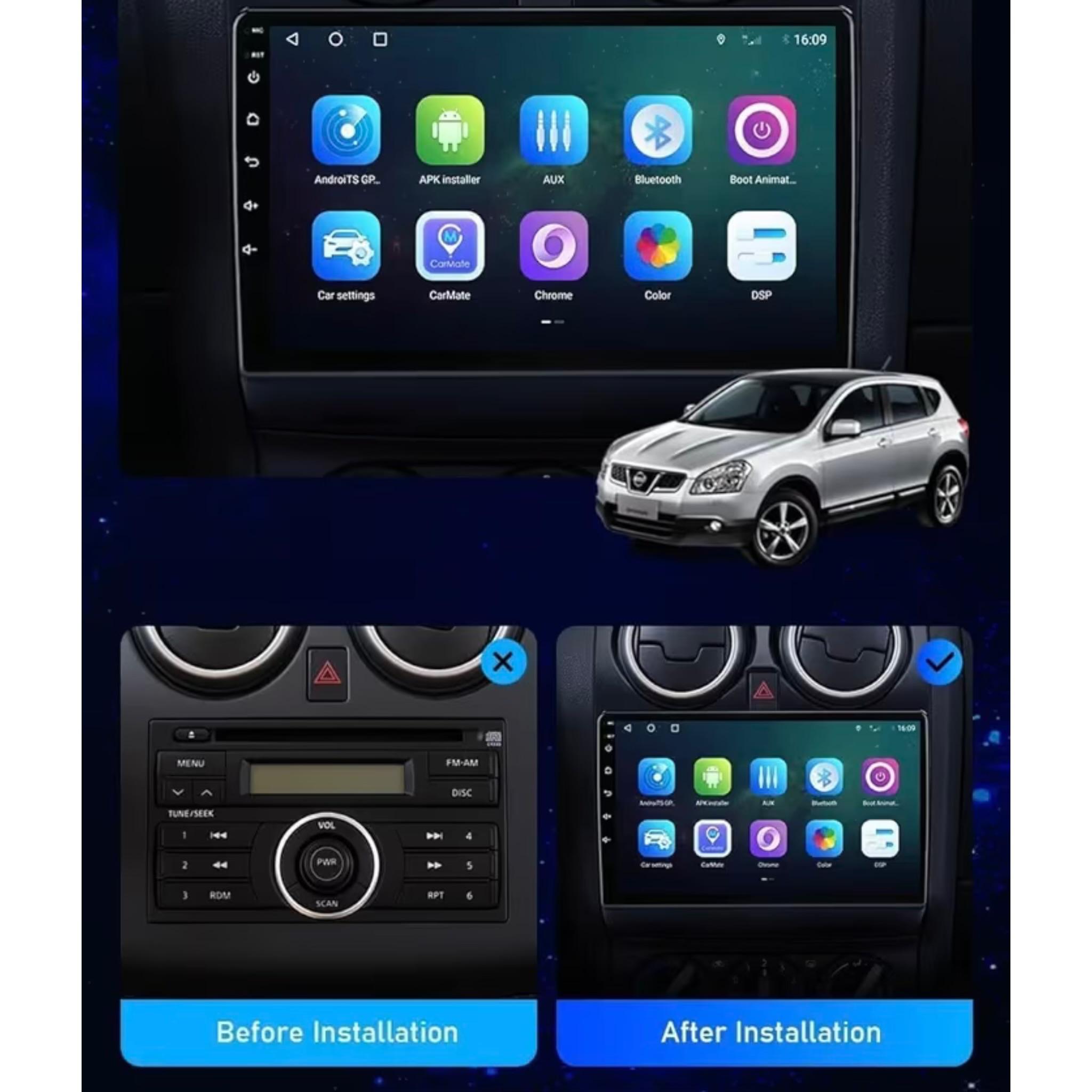 Android Car Stereo for Nissan Qashqai 2006-2013 9 Inch IPS.QLED Touch Screen with AHD Camera Included - Image 3