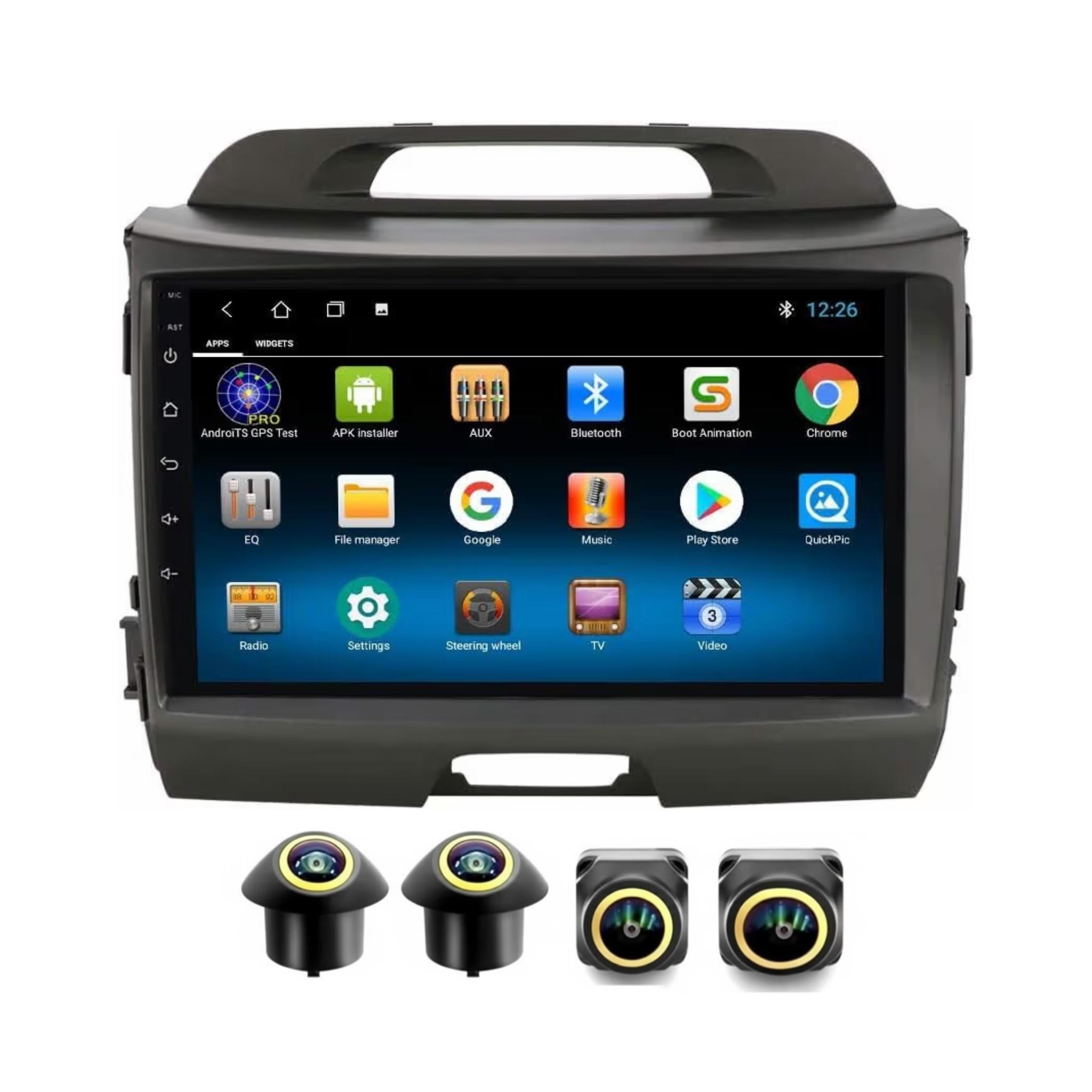 Android Car Stereo for Kia Sportage 2010-2016 9 Inch IPS.QLED Touch Screen with AHD Camera Included - Image 2