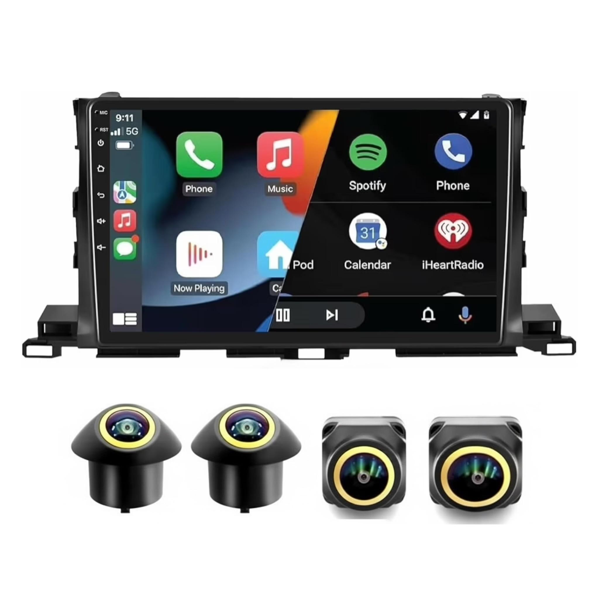 Android Car Stereo for Toyota Highlander 2014-2019 10 Inch IPS.QLED Touch Screen with AHD Camera Included - Image 2