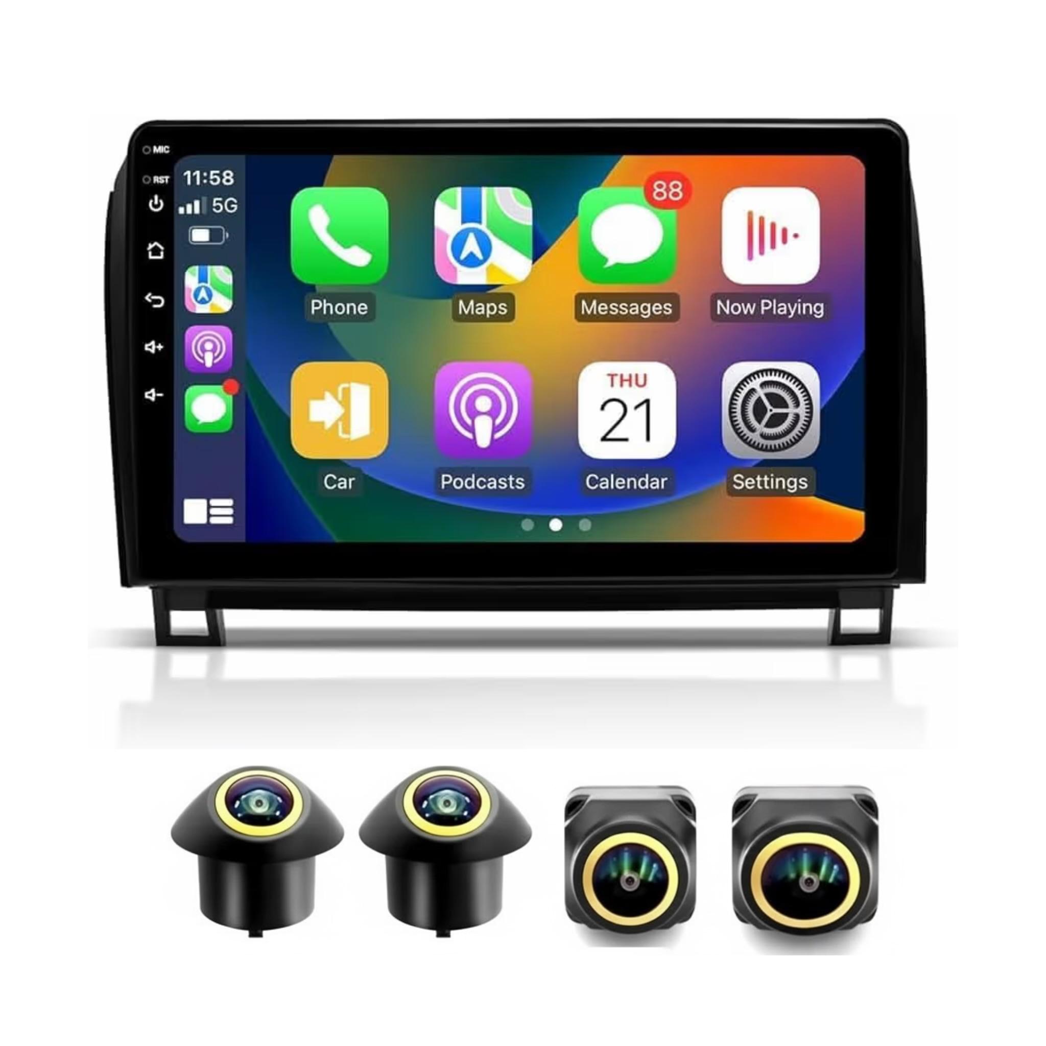 Android Car Stereo for Toyota Tundra 2007-2014 Toyota Sequoia 2008-2019 10 Inch IPS.QLED Touch Screen with AHD Camera Included - Image 2
