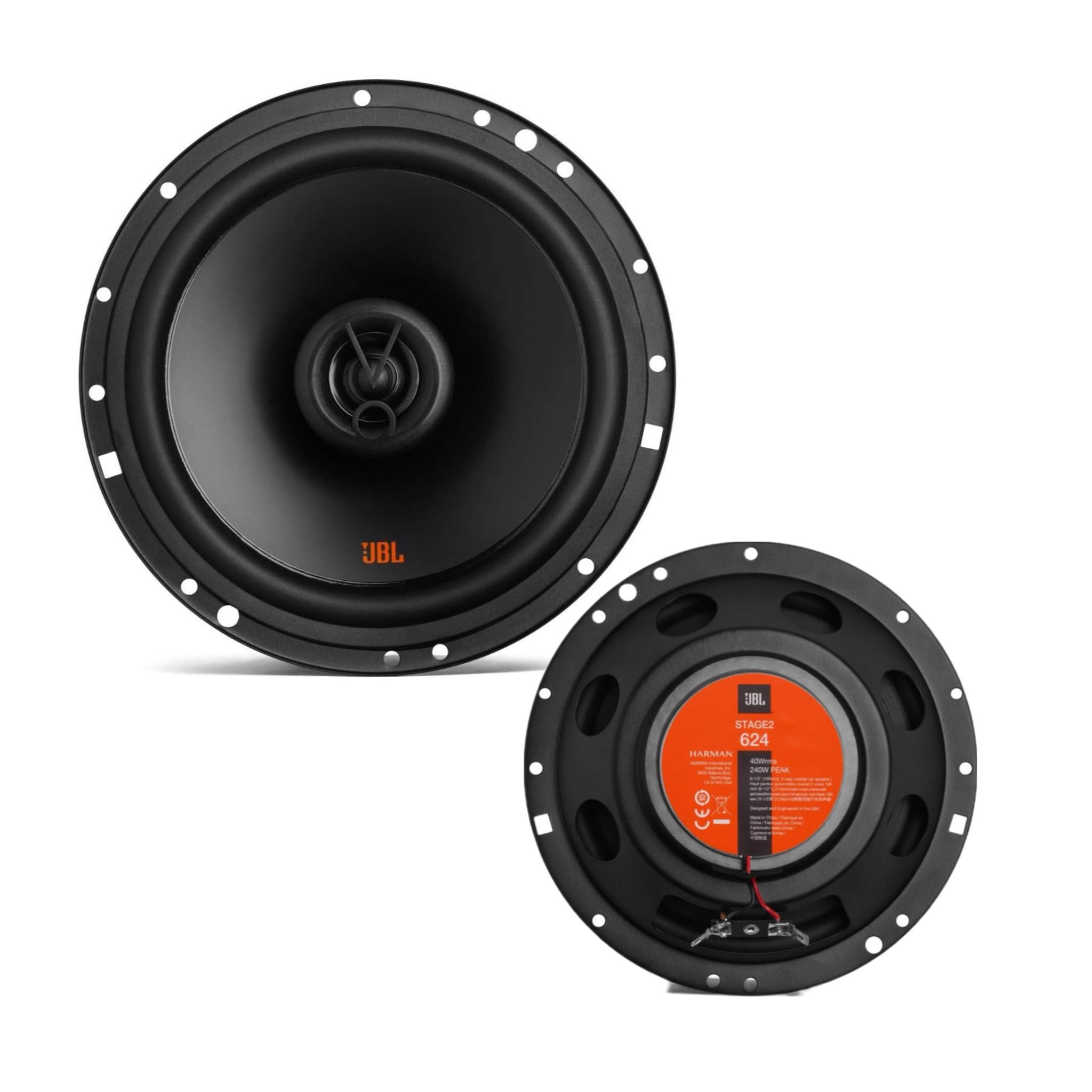 JBL STAGE2 624 6 Inch Two Way Coaxial Car Speaker With Grids